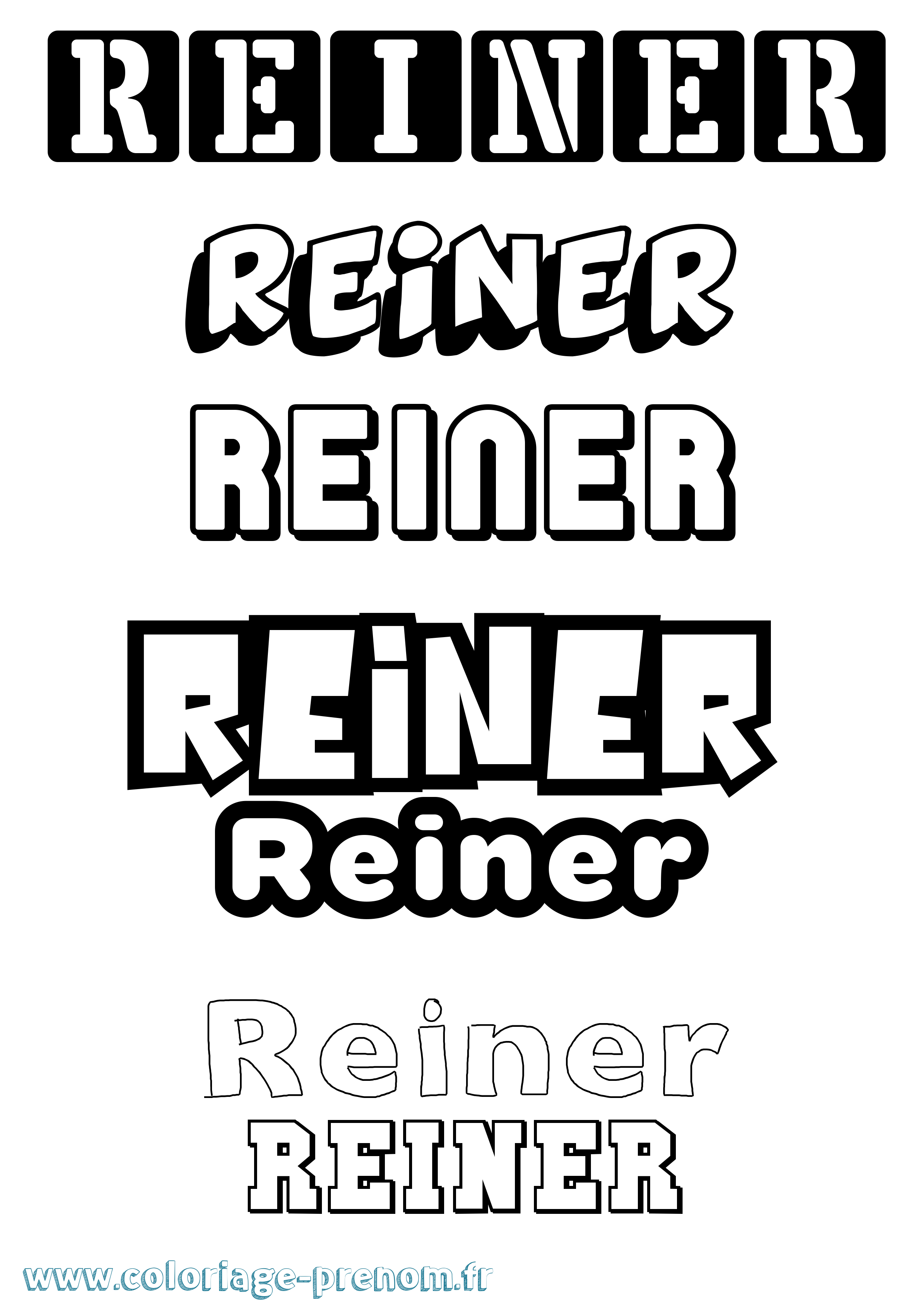 Coloriage Reiner Simple Coloriage prénom Reiner Simple