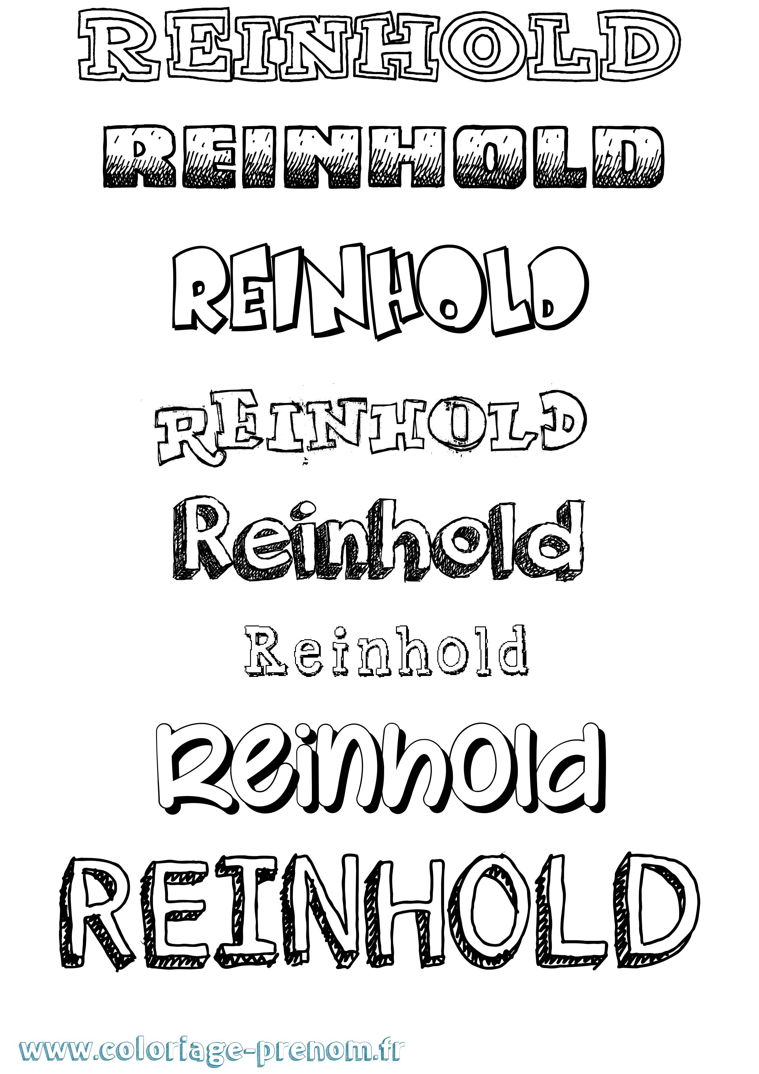 Coloriage Reinhold Dessiné Coloriage prénom Reinhold Dessiné