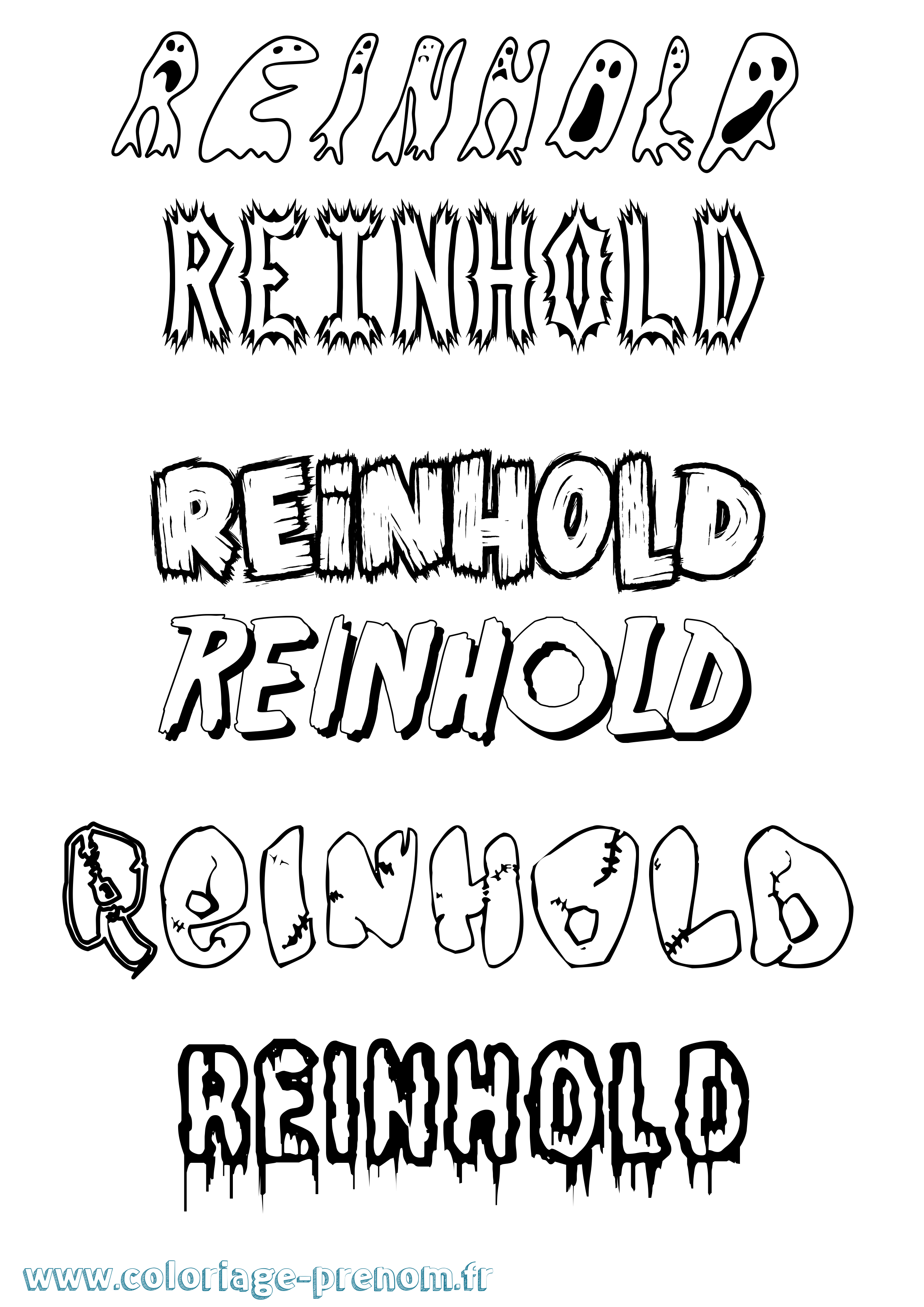 Coloriage Reinhold Frisson Coloriage prénom Reinhold Frisson