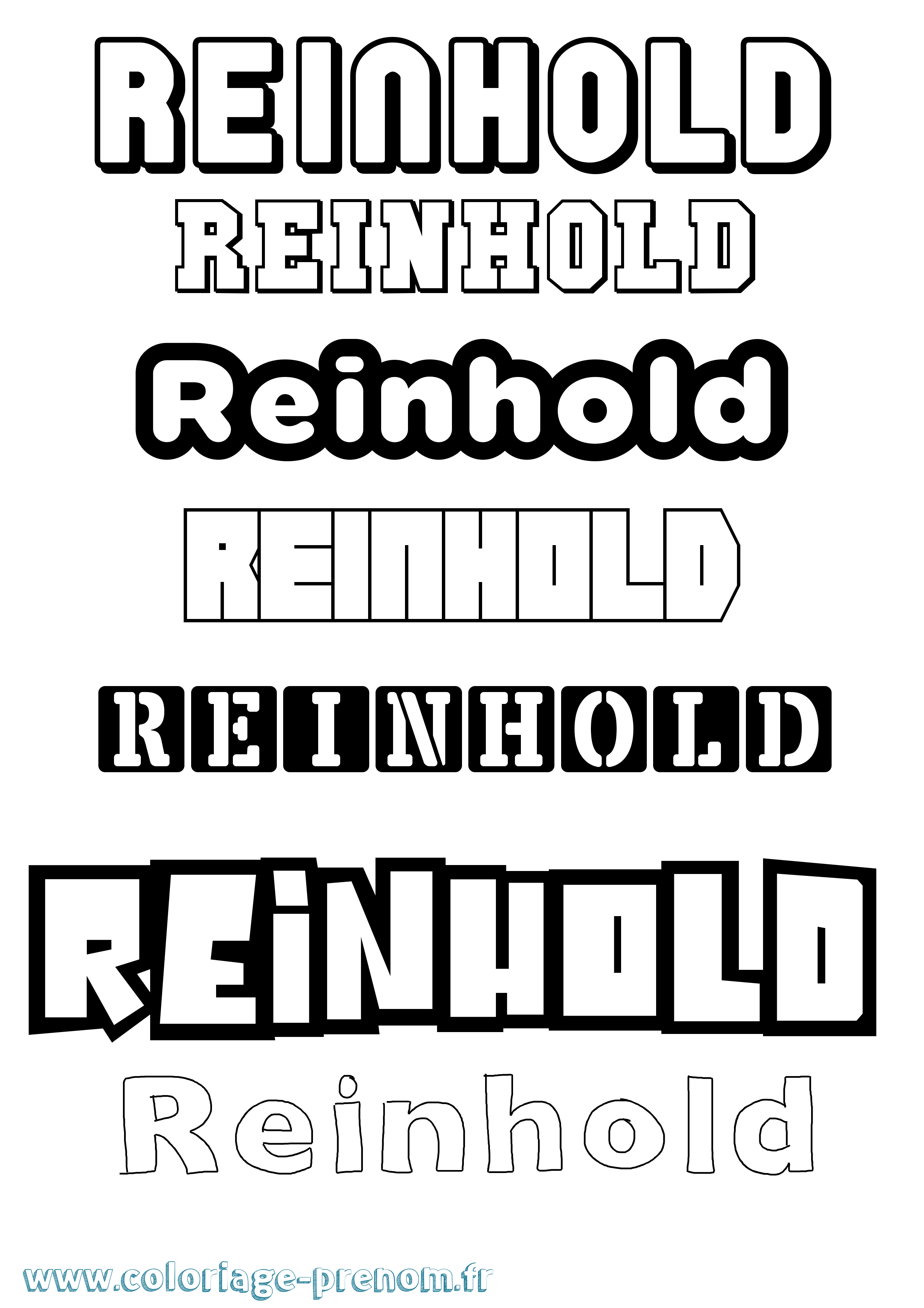 Coloriage Reinhold Simple Coloriage prénom Reinhold Simple