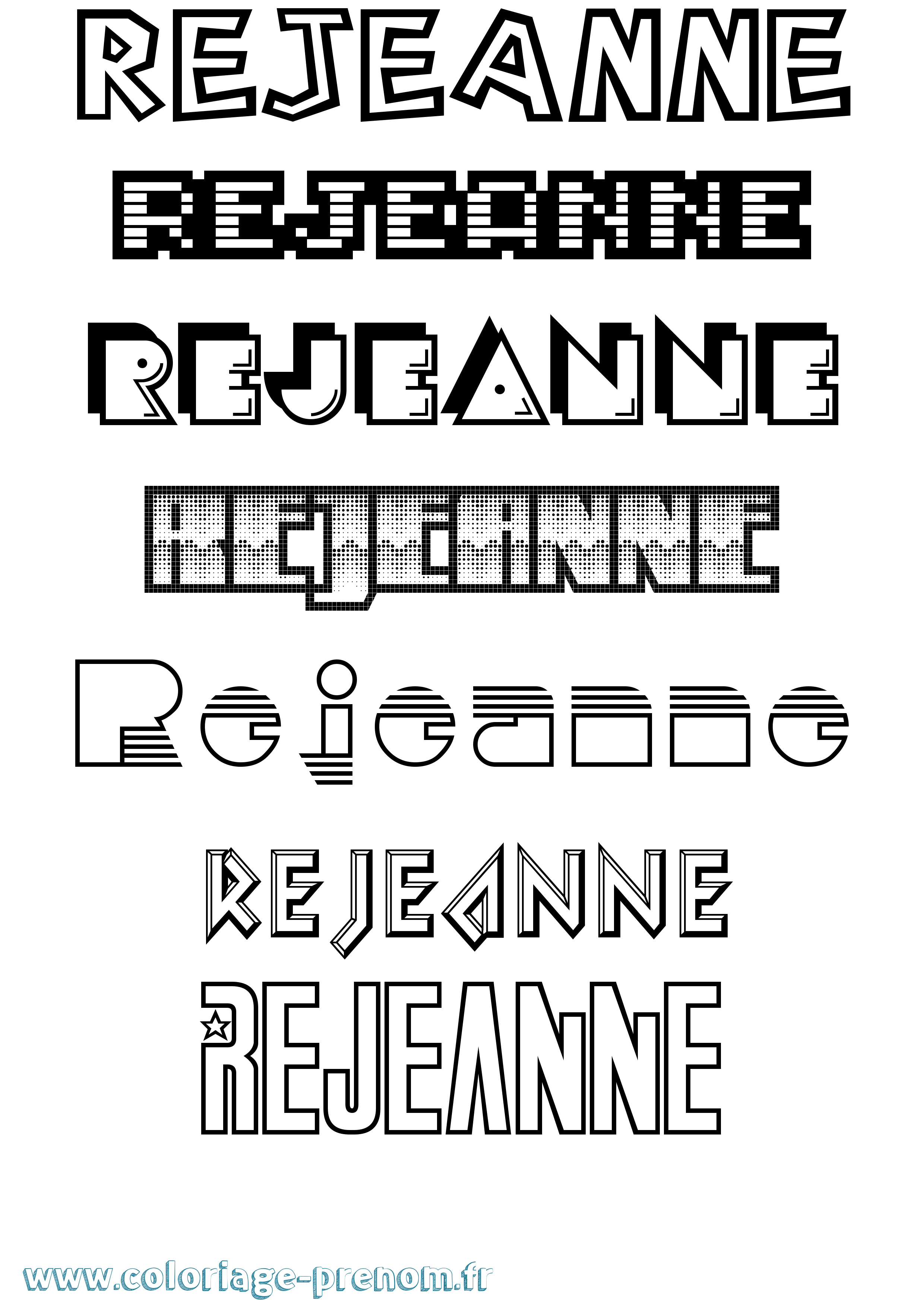 Coloriage Rejeanne Jeux Vidéos Coloriage prénom Rejeanne Jeux Vidéos
