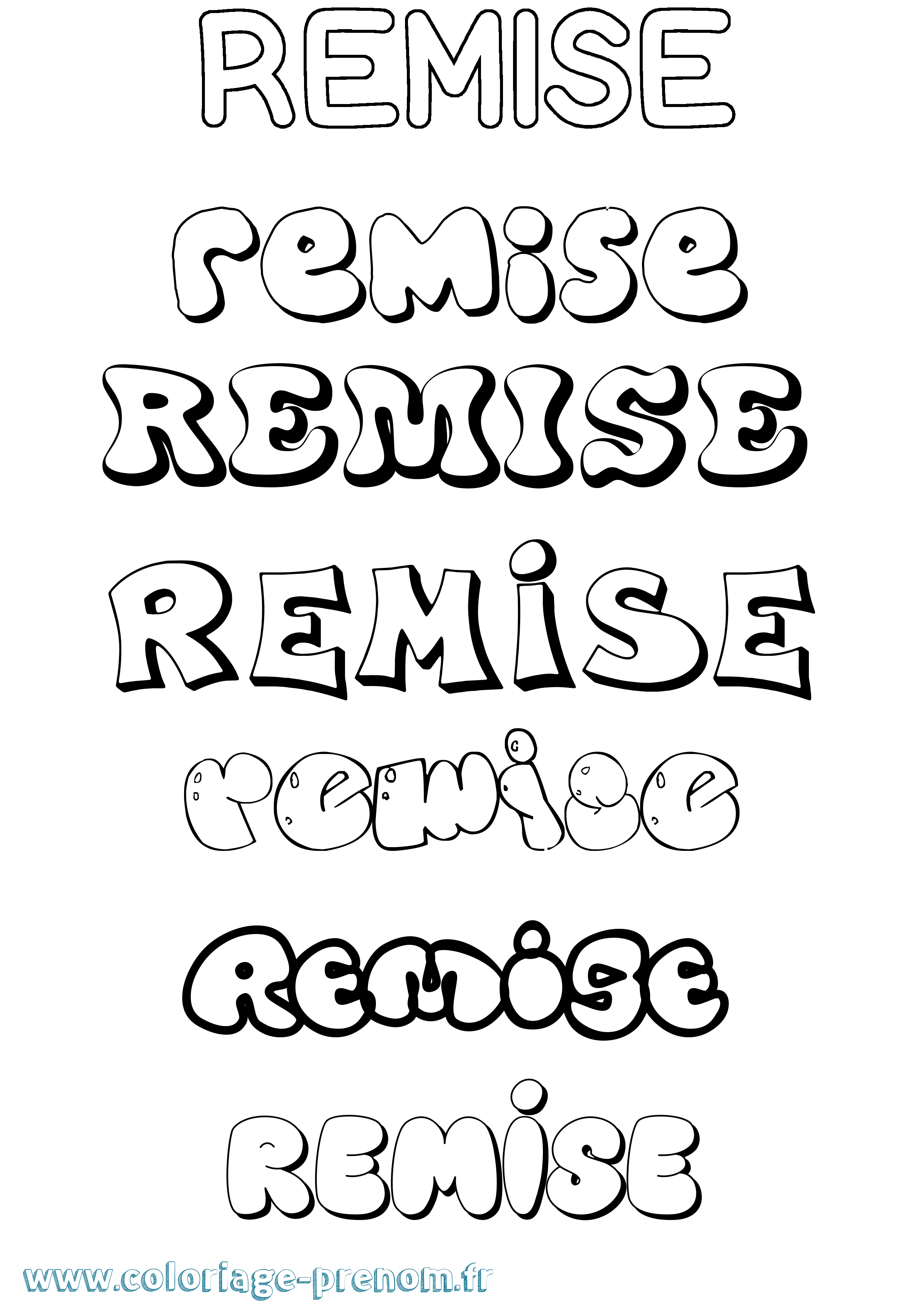 Coloriage Remise Bubble Coloriage prénom Remise Bubble
