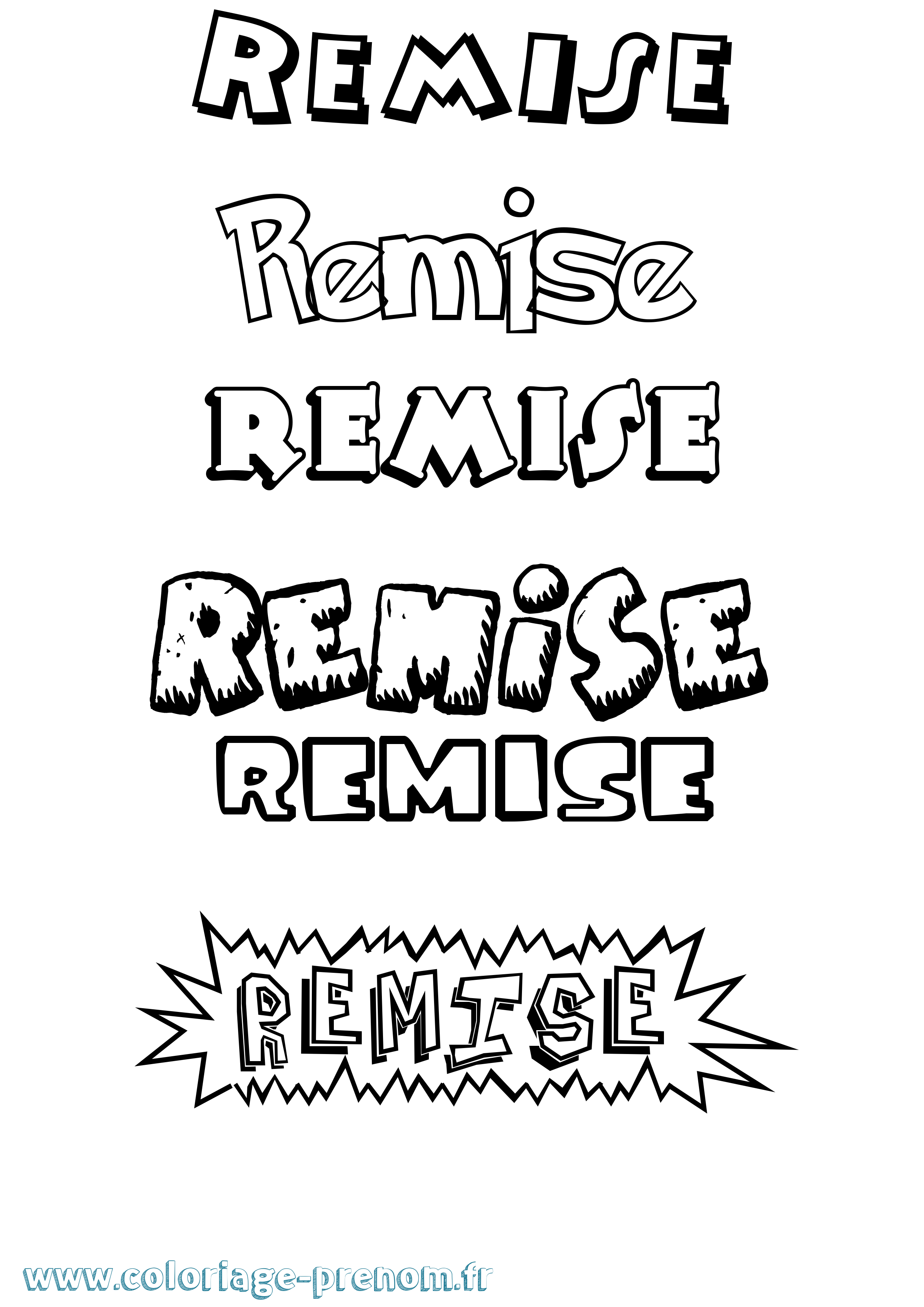Coloriage Remise Dessin Animé Coloriage prénom Remise Dessin Animé