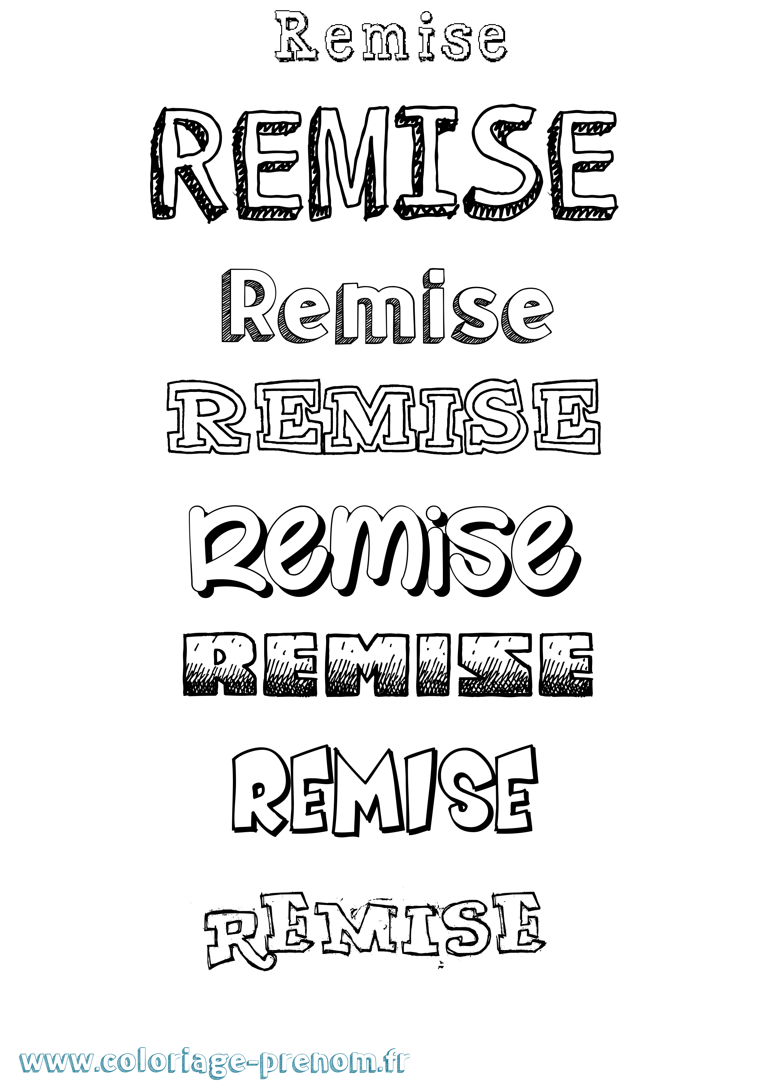 Coloriage Remise Dessiné Coloriage prénom Remise Dessiné