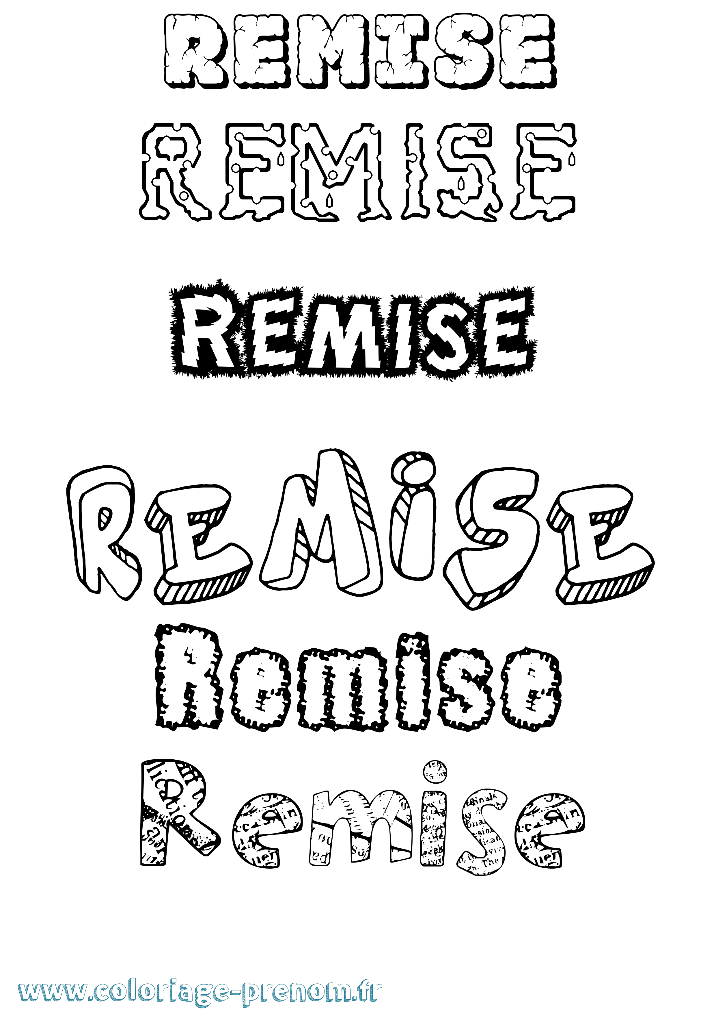 Coloriage Remise Destructuré Coloriage prénom Remise Destructuré