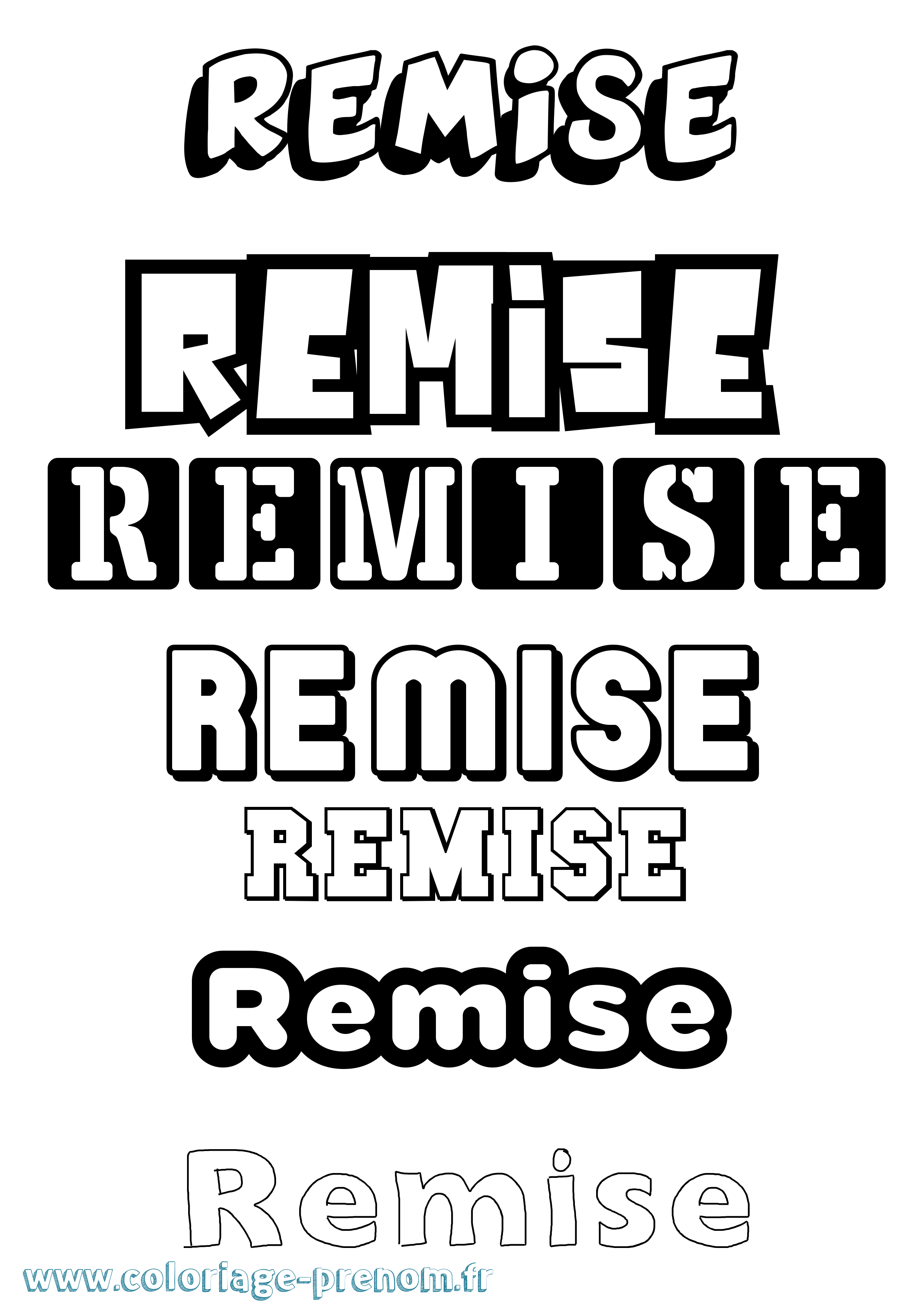 Coloriage Remise Simple Coloriage prénom Remise Simple