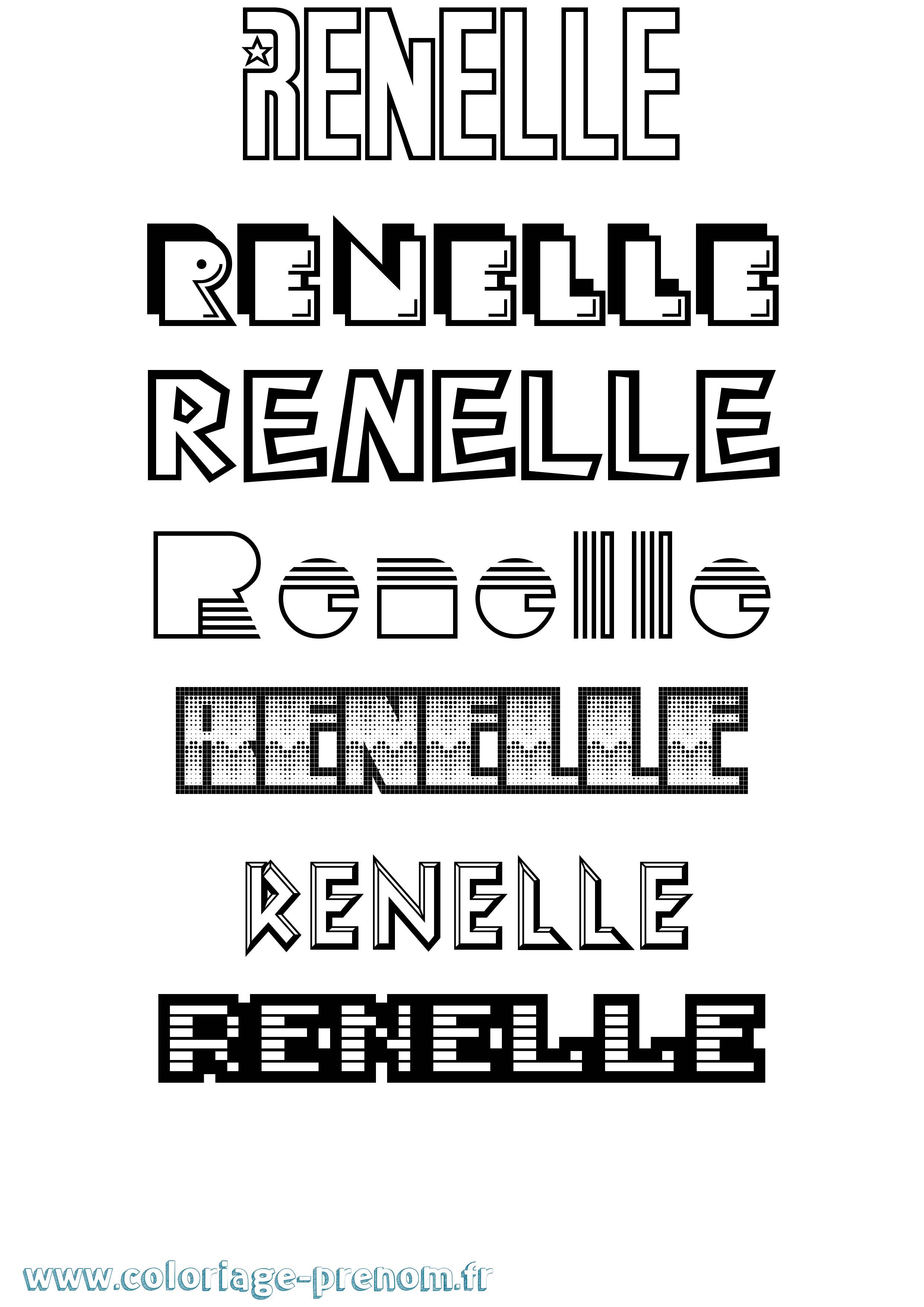 Coloriage Renelle Jeux Vidéos Coloriage prénom Renelle Jeux Vidéos