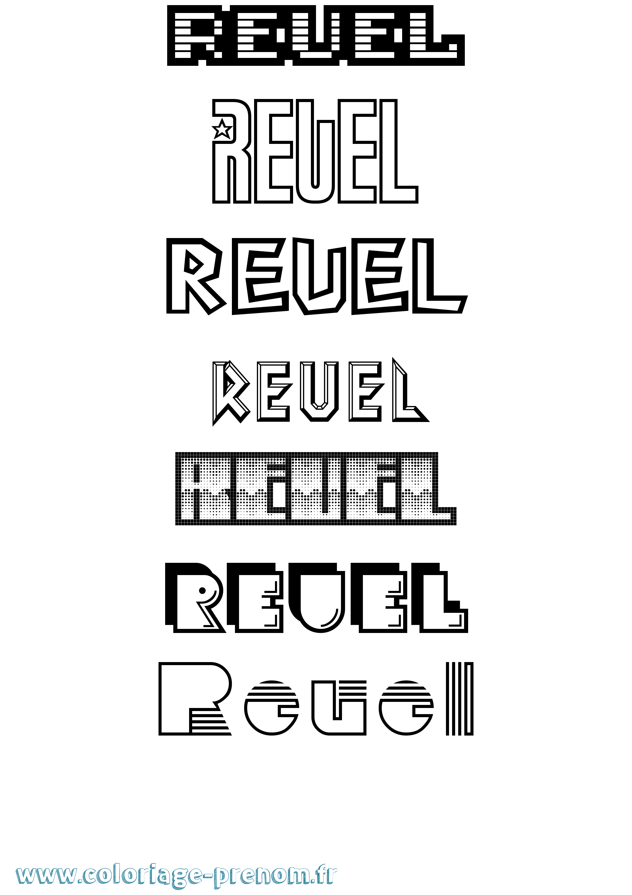 Coloriage Reuel Jeux Vidéos Coloriage prénom Reuel Jeux Vidéos