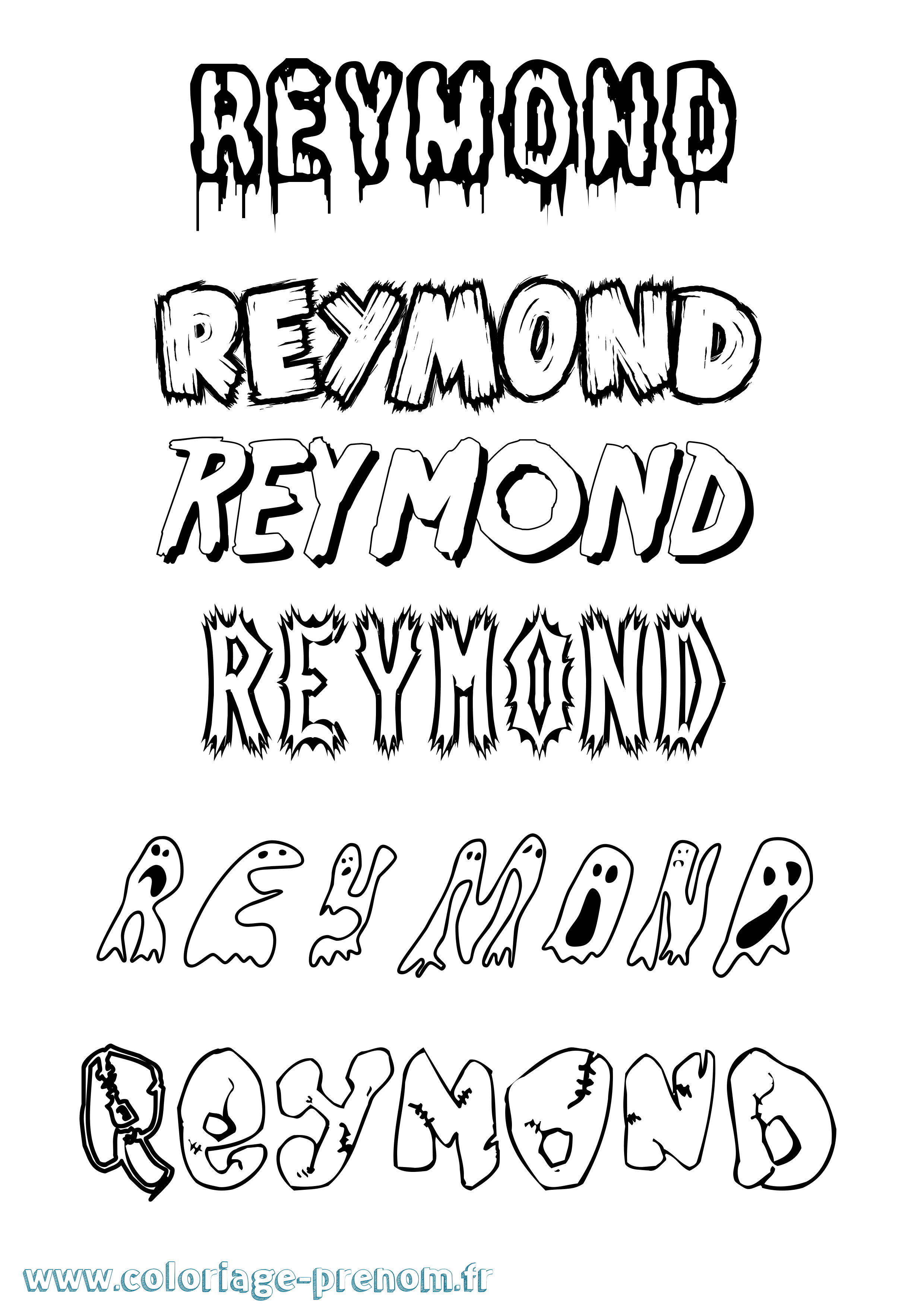 Coloriage Reymond Frisson Coloriage prénom Reymond Frisson
