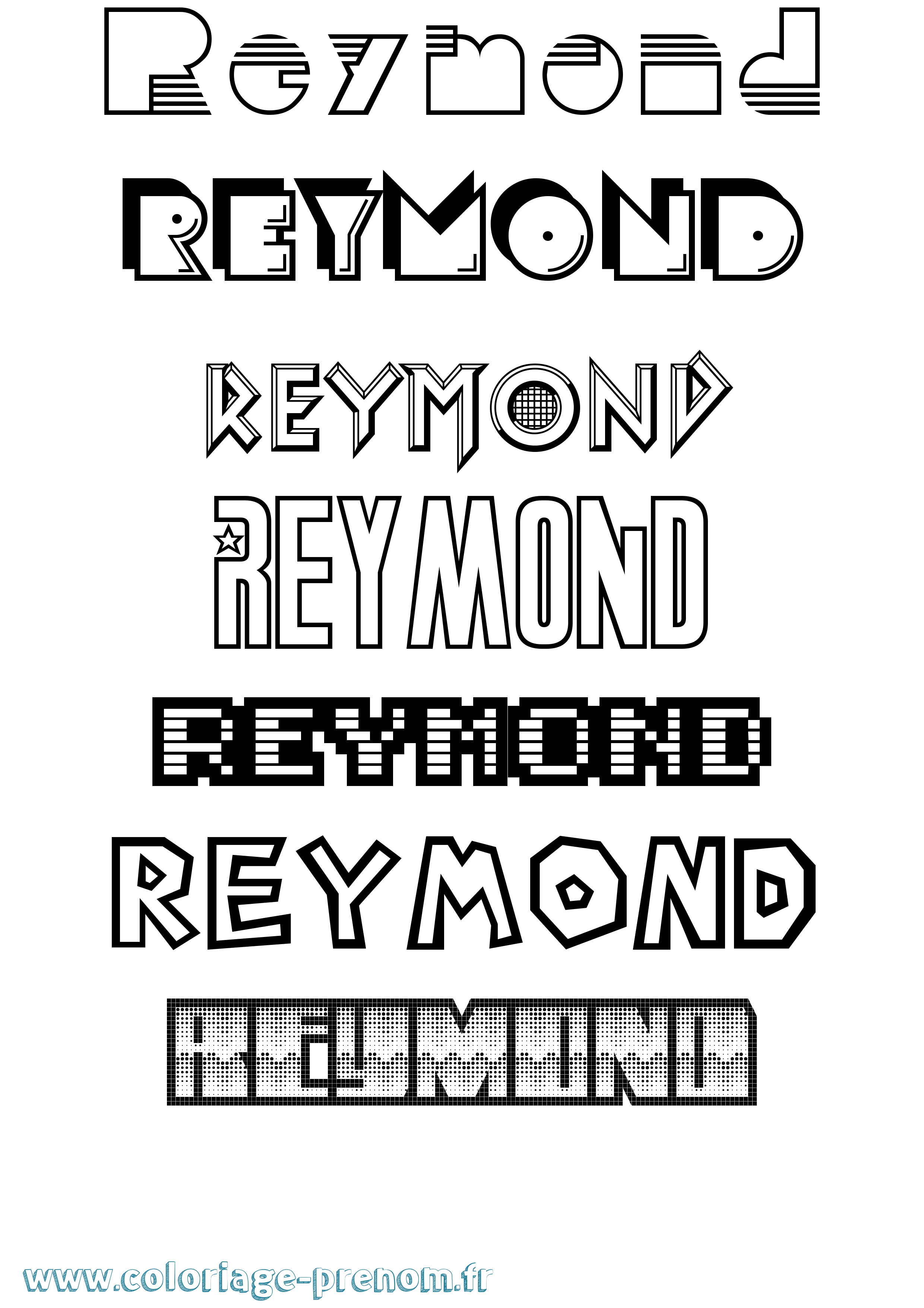 Coloriage Reymond Jeux Vidéos Coloriage prénom Reymond Jeux Vidéos