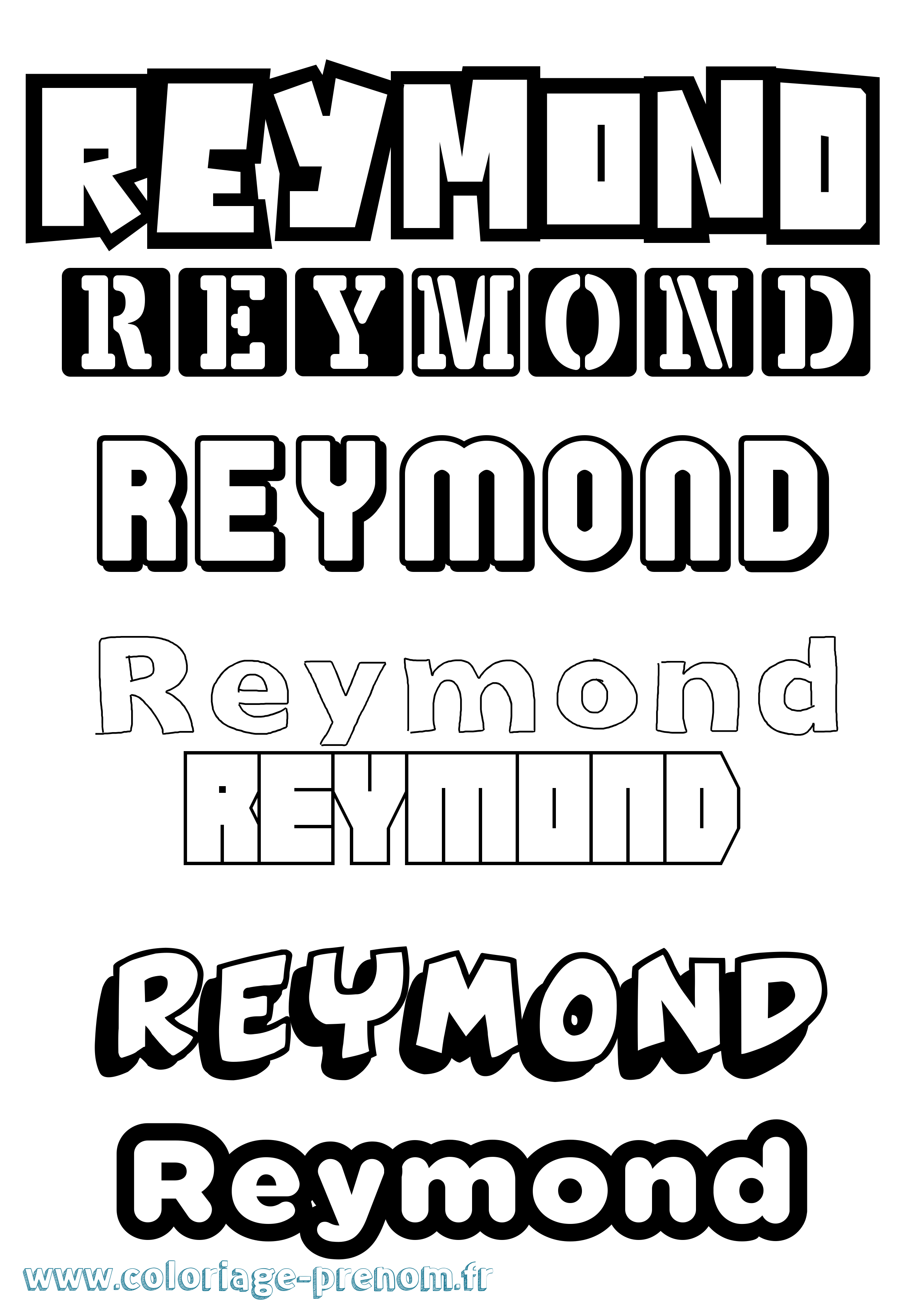 Coloriage Reymond Simple Coloriage prénom Reymond Simple