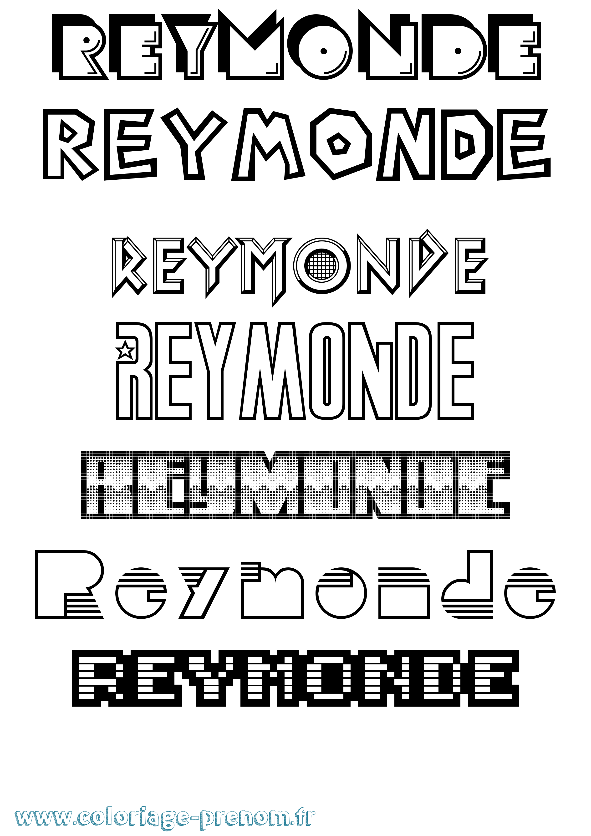 Coloriage Reymonde Jeux Vidéos Coloriage prénom Reymonde Jeux Vidéos