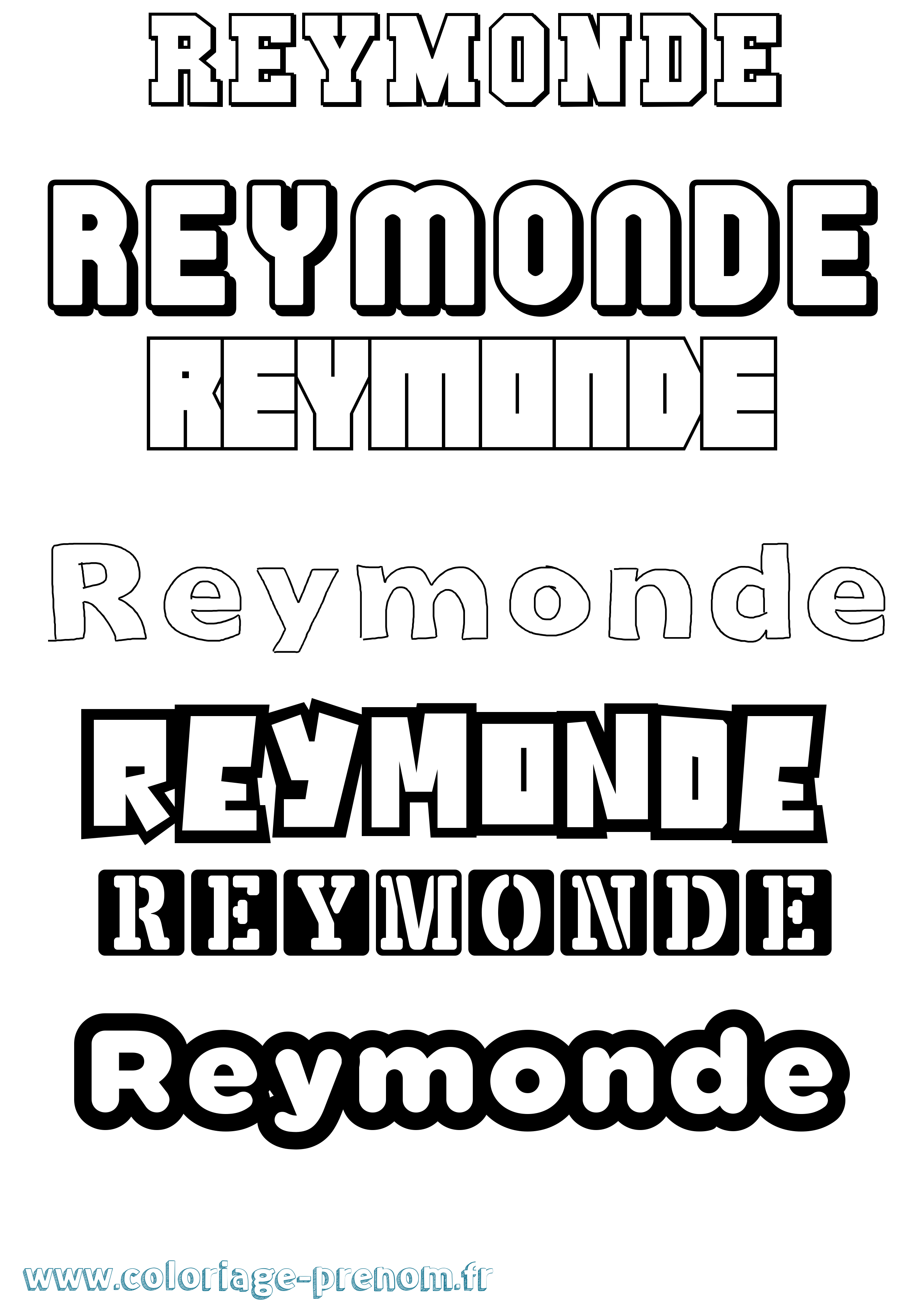 Coloriage Reymonde Simple Coloriage prénom Reymonde Simple