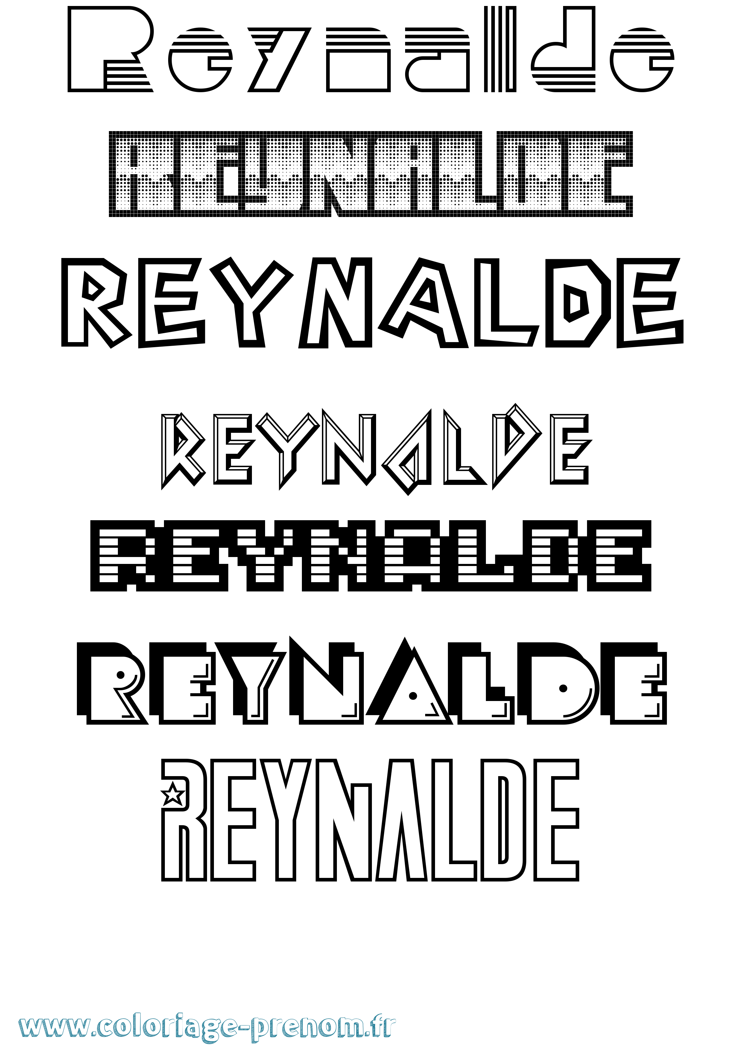Coloriage Reynalde Jeux Vidéos Coloriage prénom Reynalde Jeux Vidéos