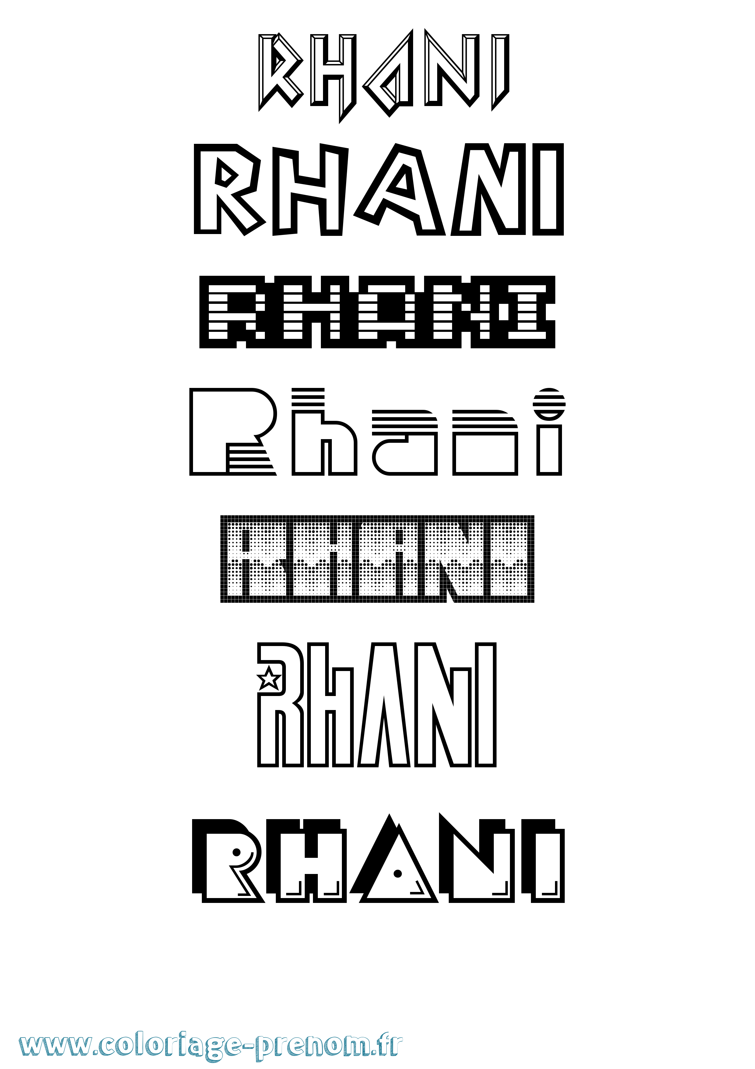 Coloriage Rhani Jeux Vidéos Coloriage prénom Rhani Jeux Vidéos
