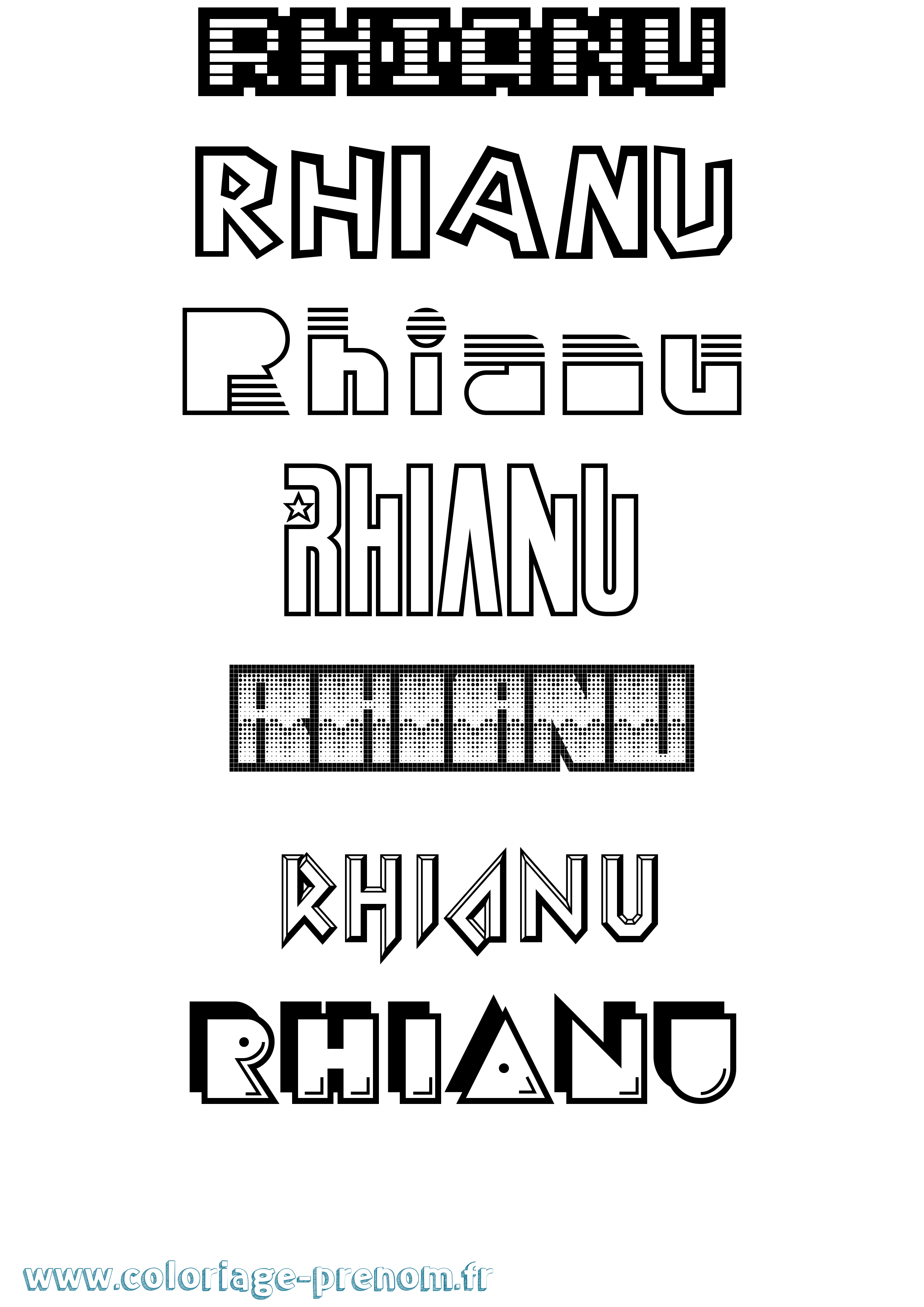 Coloriage Rhianu Jeux Vidéos Coloriage prénom Rhianu Jeux Vidéos