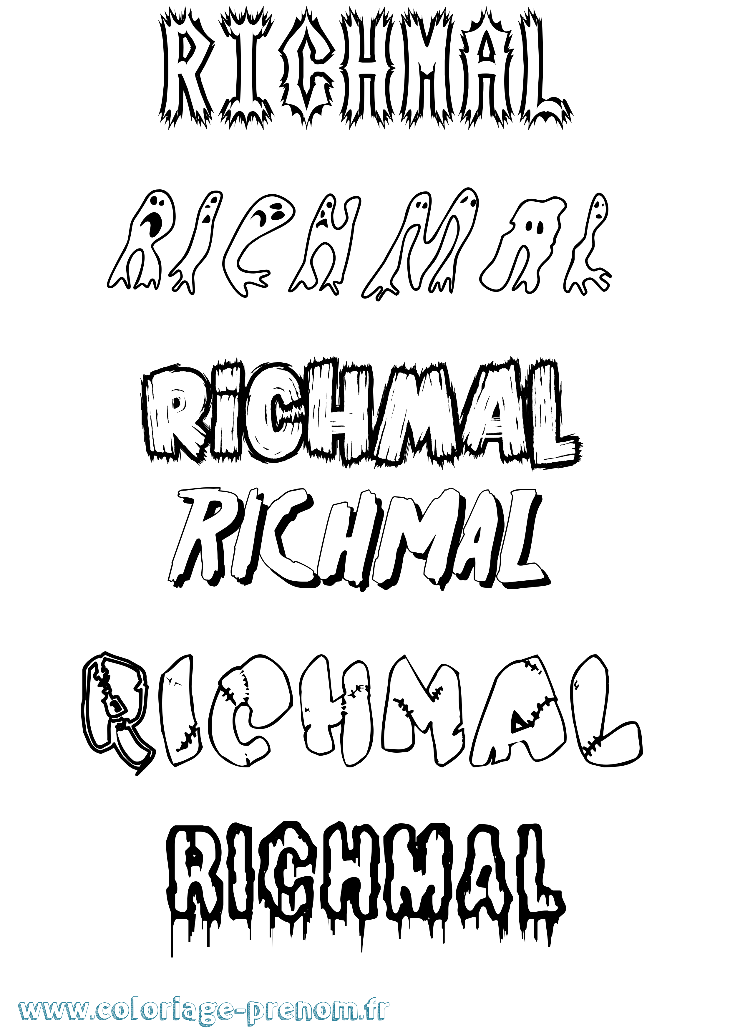 Coloriage Richmal Frisson Coloriage prénom Richmal Frisson