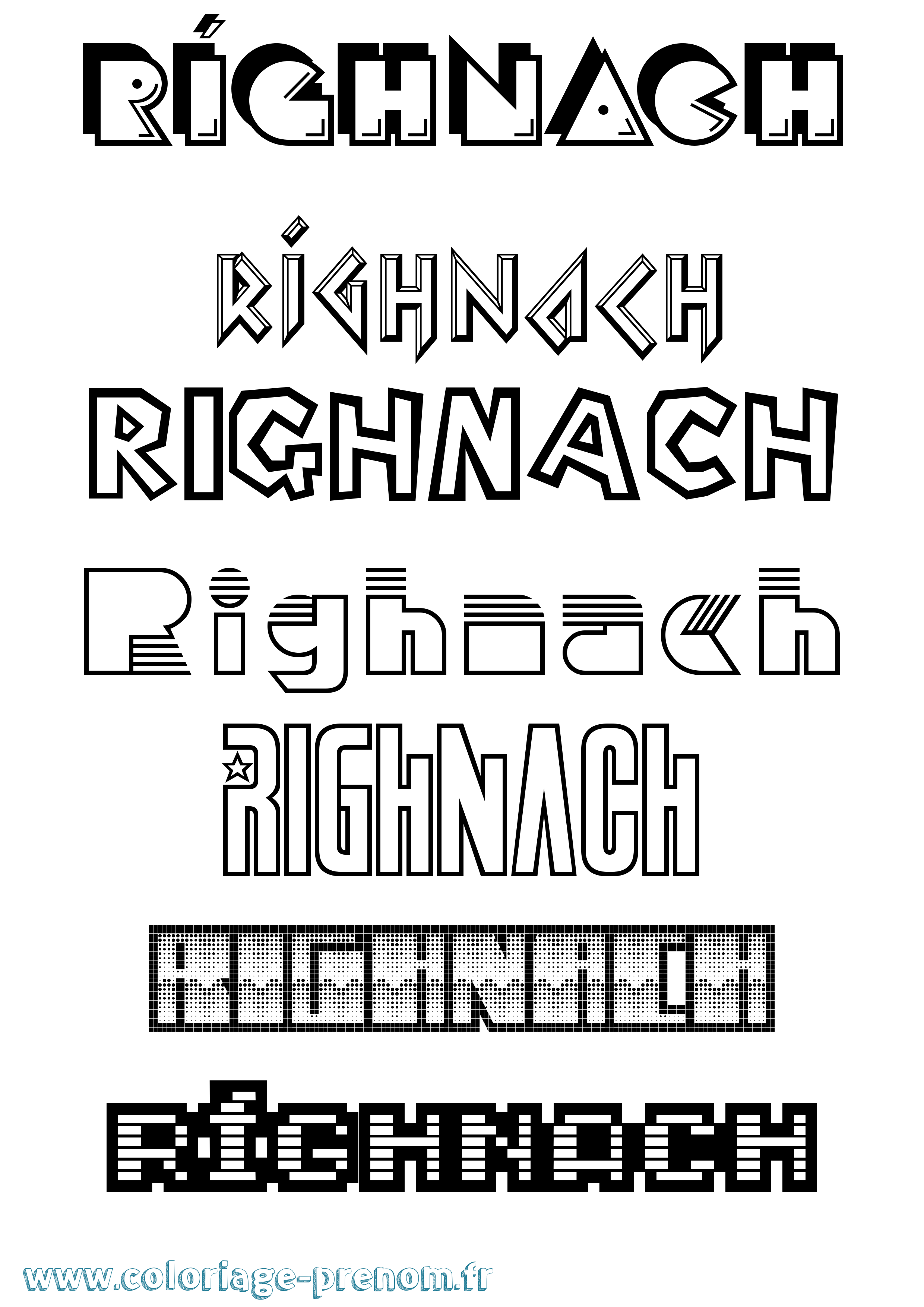 Coloriage Ríghnach Jeux Vidéos Coloriage prénom Ríghnach Jeux Vidéos