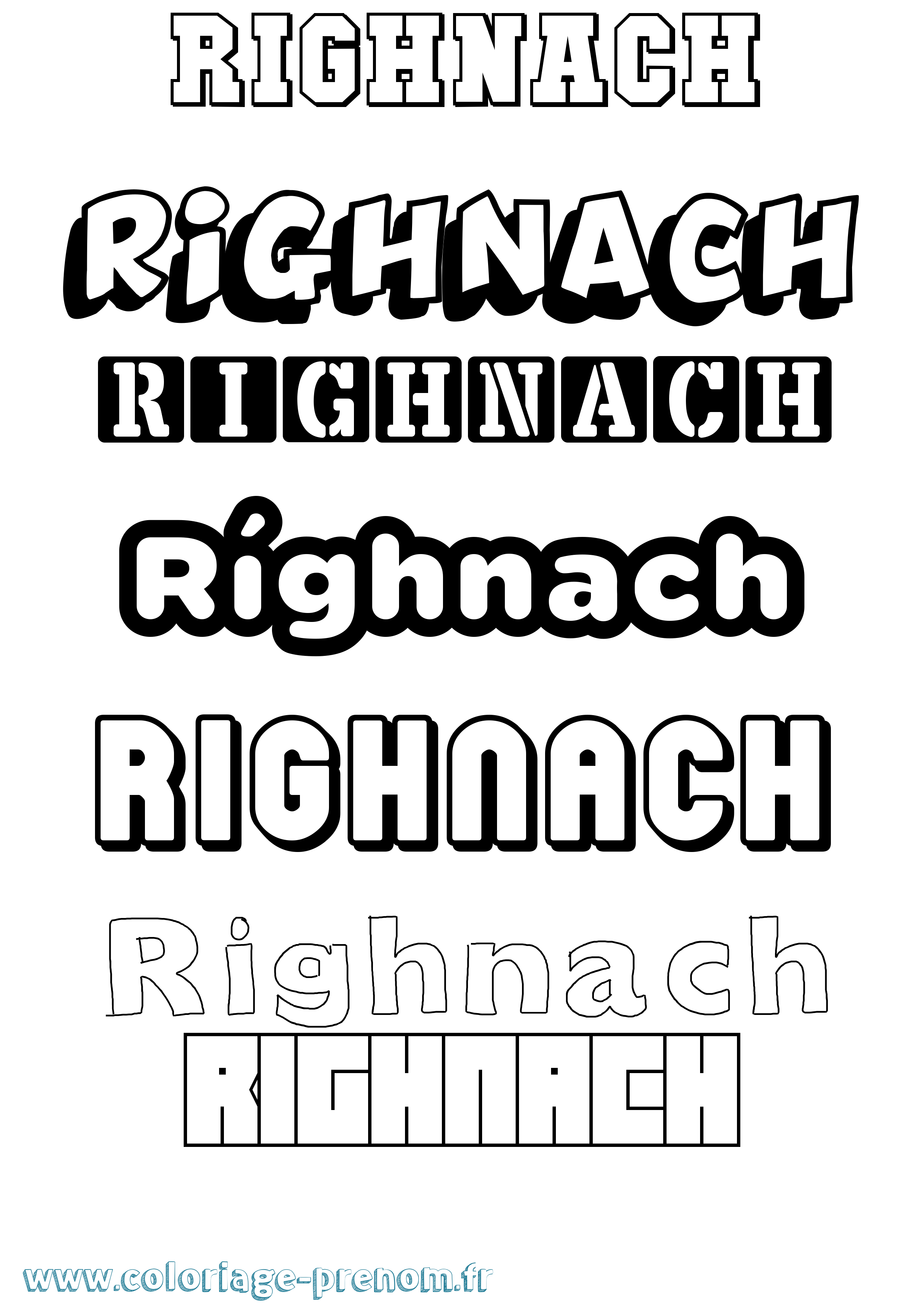 Coloriage Ríghnach Simple Coloriage prénom Ríghnach Simple
