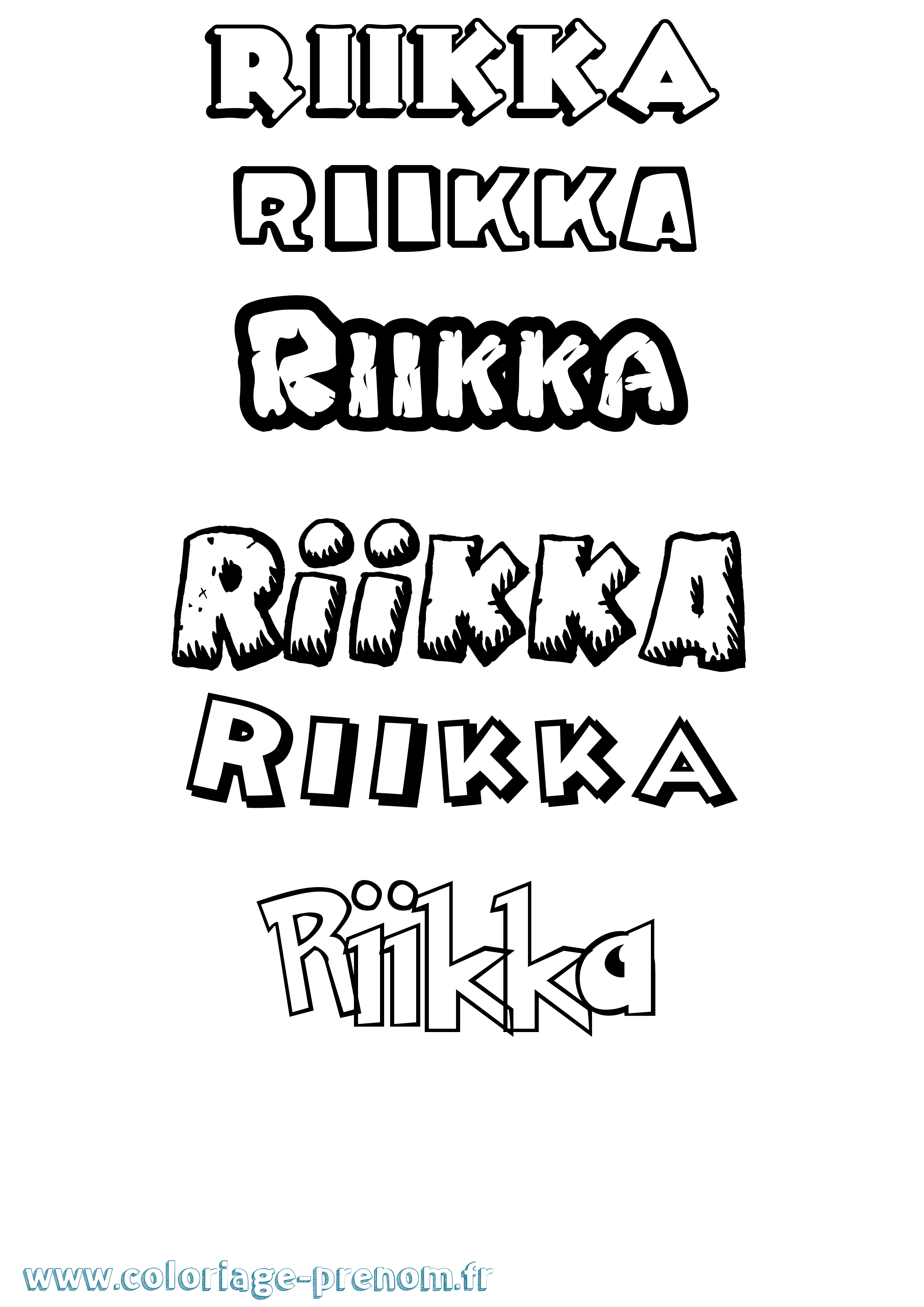 Coloriage Riikka Dessin Animé Coloriage prénom Riikka Dessin Animé