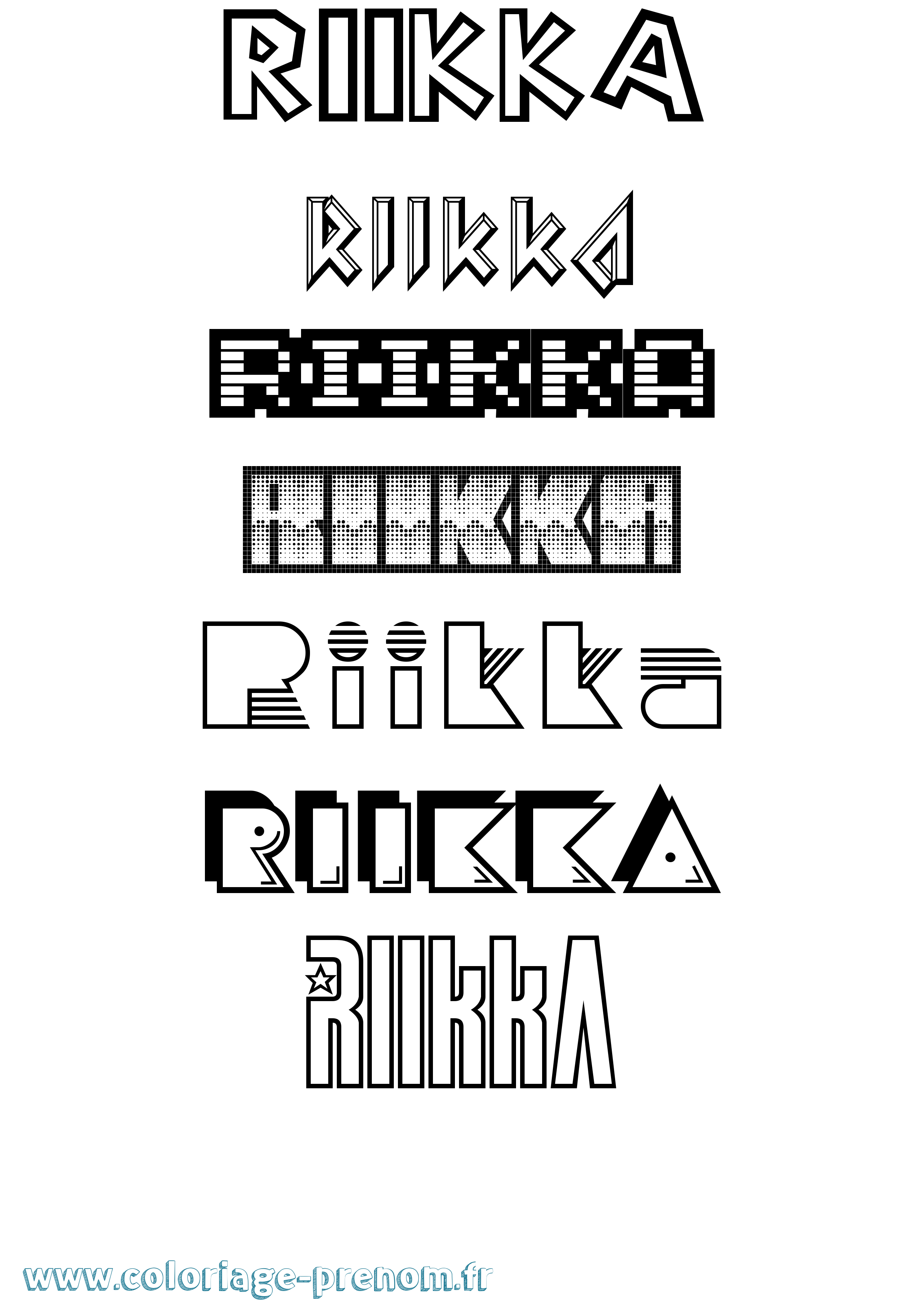 Coloriage Riikka Jeux Vidéos Coloriage prénom Riikka Jeux Vidéos