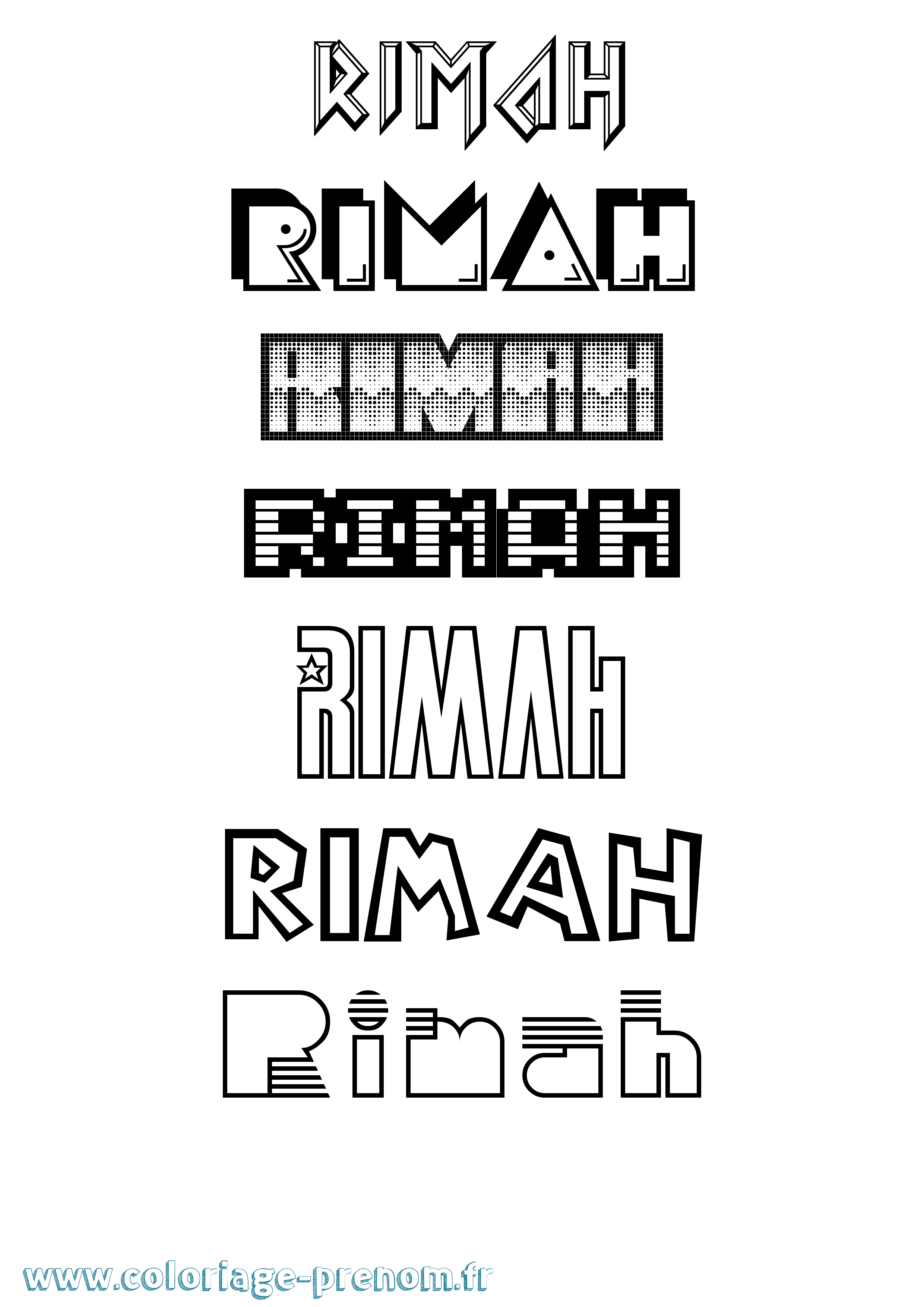 Coloriage Rimah Jeux Vidéos Coloriage prénom Rimah Jeux Vidéos