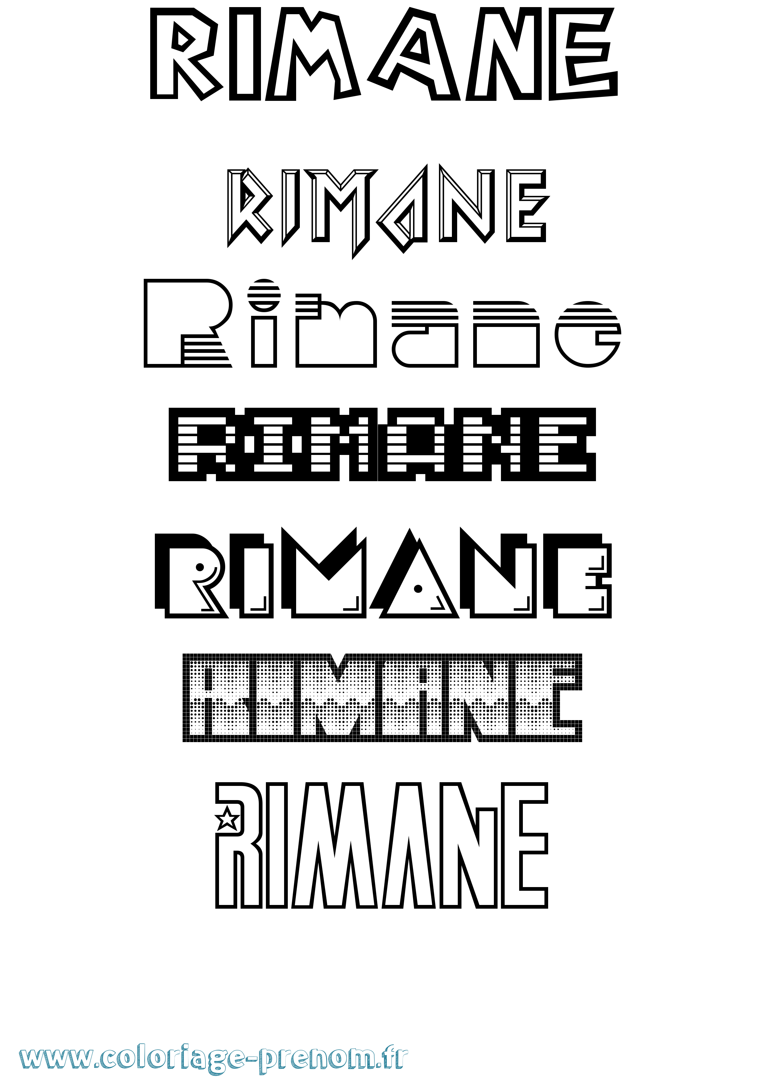 Coloriage Rimane Jeux Vidéos Coloriage prénom Rimane Jeux Vidéos