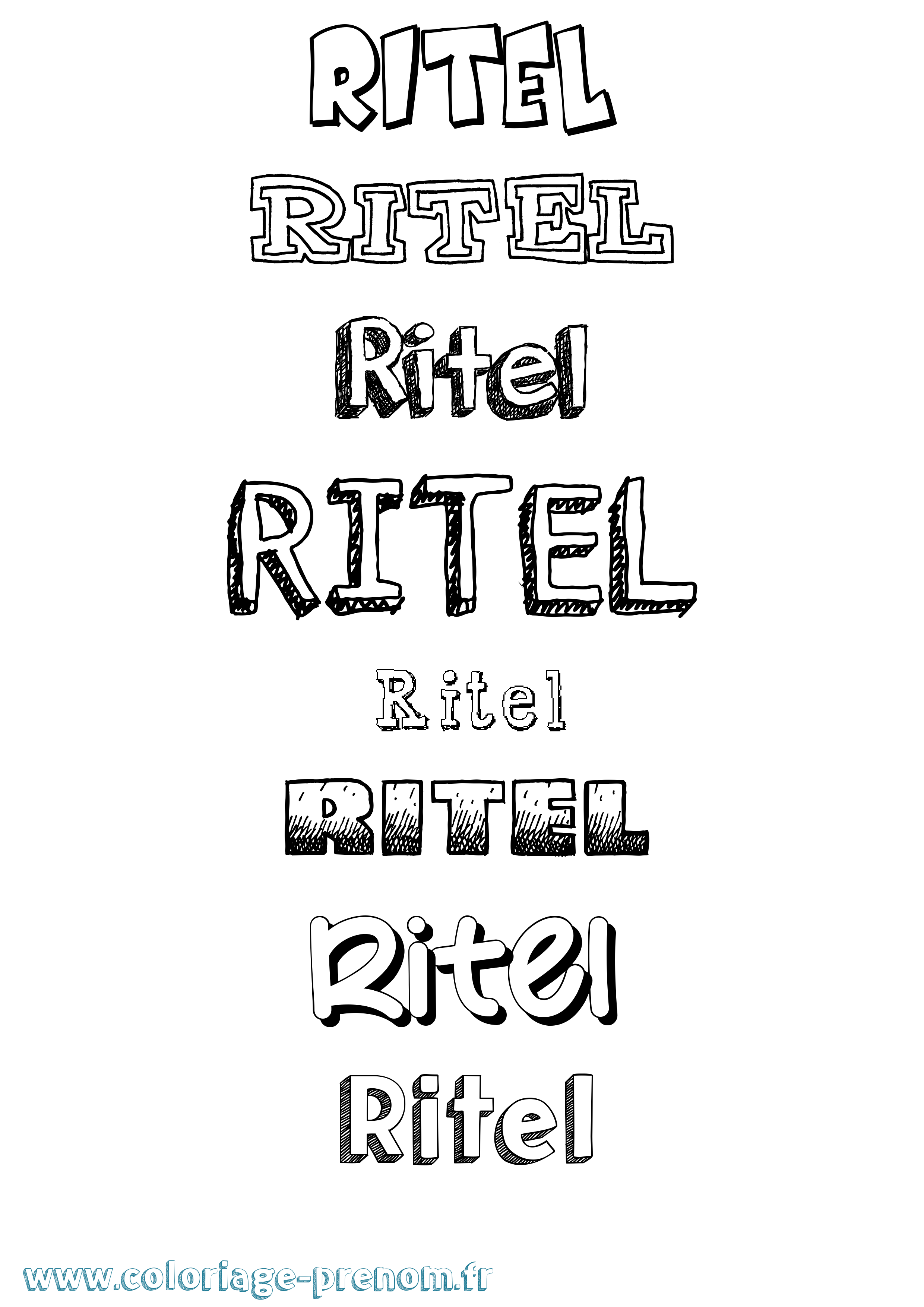 Coloriage Ritel Dessiné Coloriage prénom Ritel Dessiné