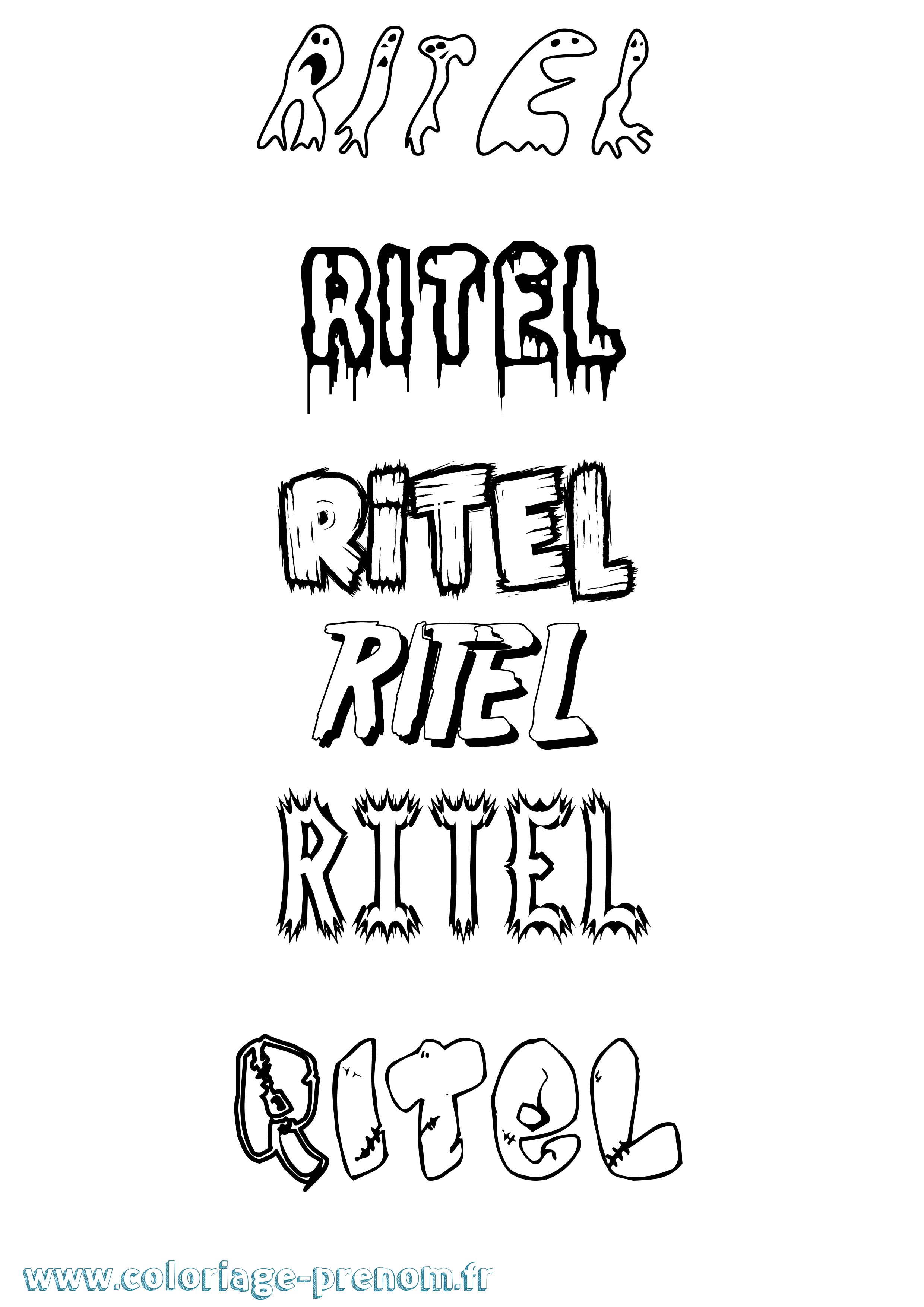 Coloriage Ritel Frisson Coloriage prénom Ritel Frisson