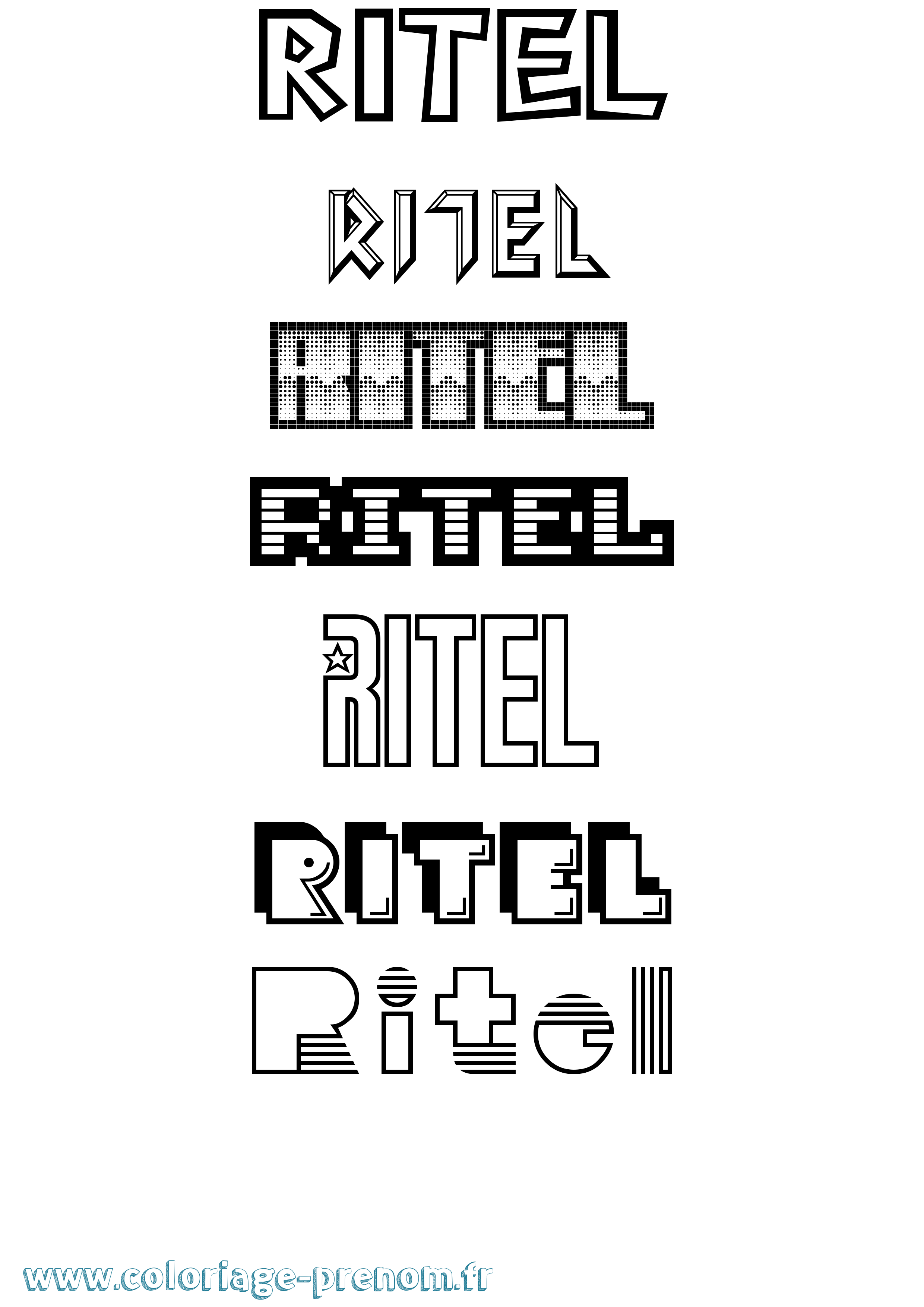 Coloriage Ritel Jeux Vidéos Coloriage prénom Ritel Jeux Vidéos
