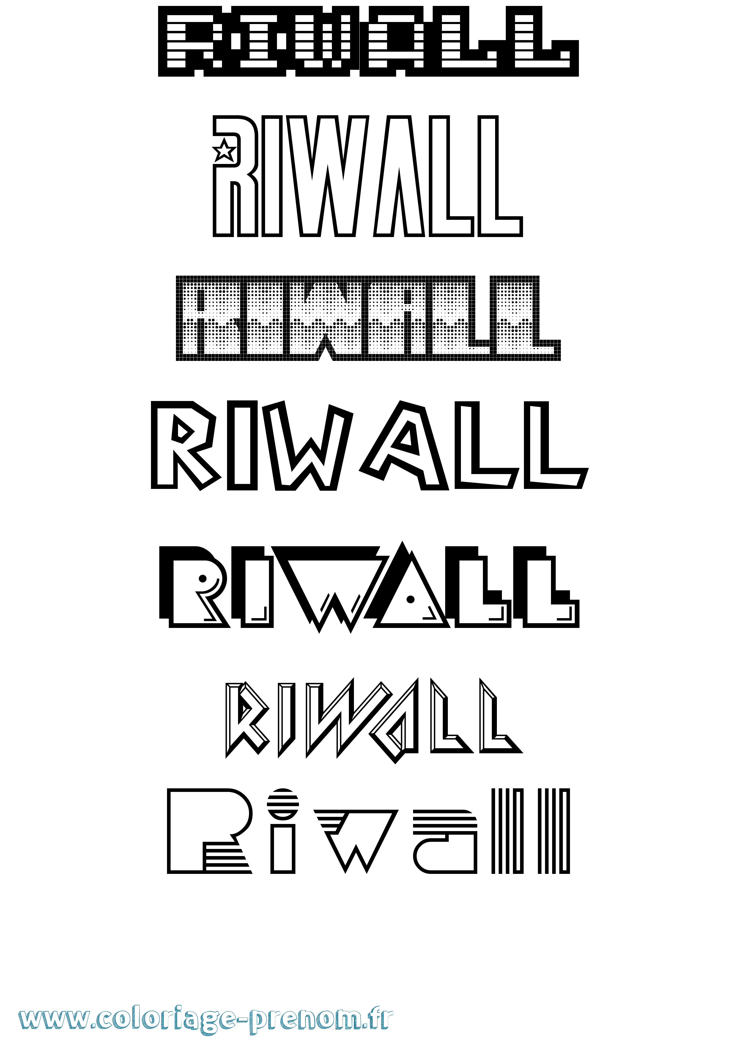 Coloriage Riwall Jeux Vidéos Coloriage prénom Riwall Jeux Vidéos