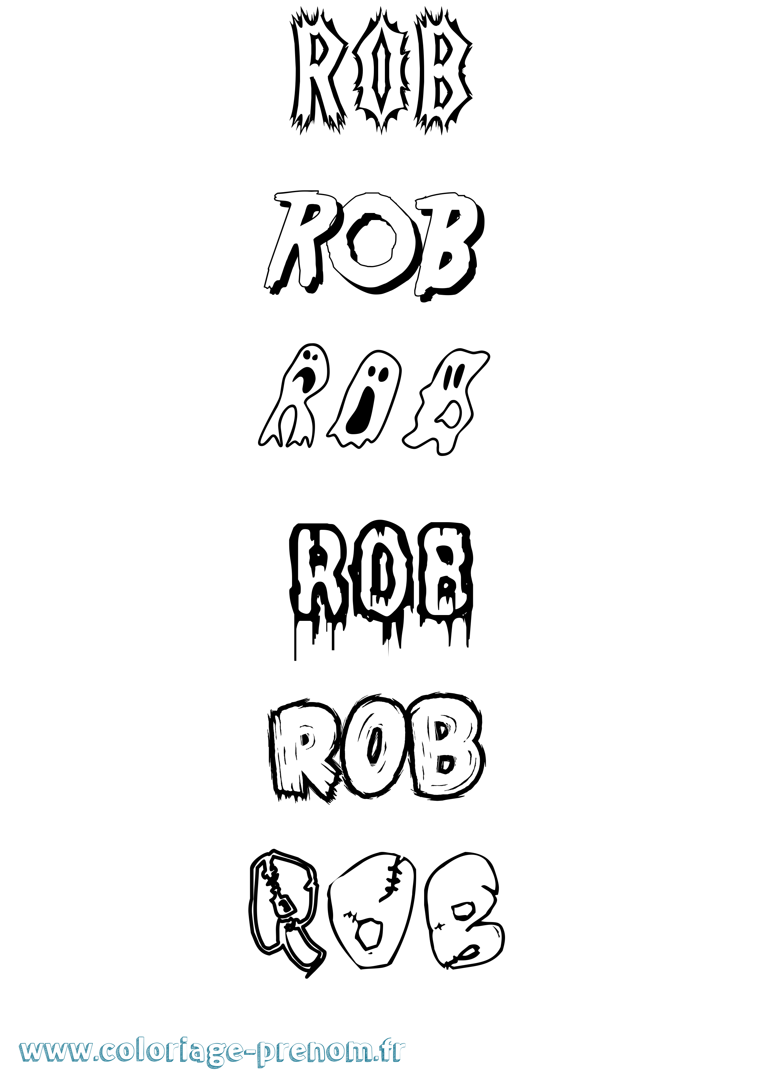 Coloriage Rob Frisson Coloriage prénom Rob Frisson
