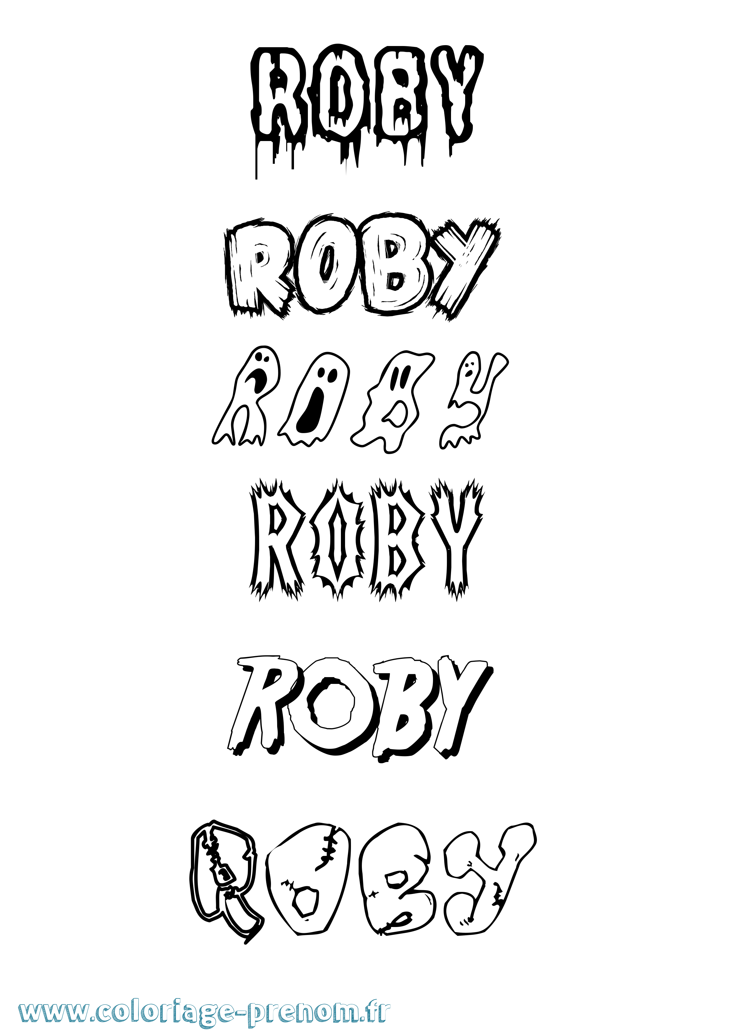 Coloriage Roby Frisson Coloriage prénom Roby Frisson