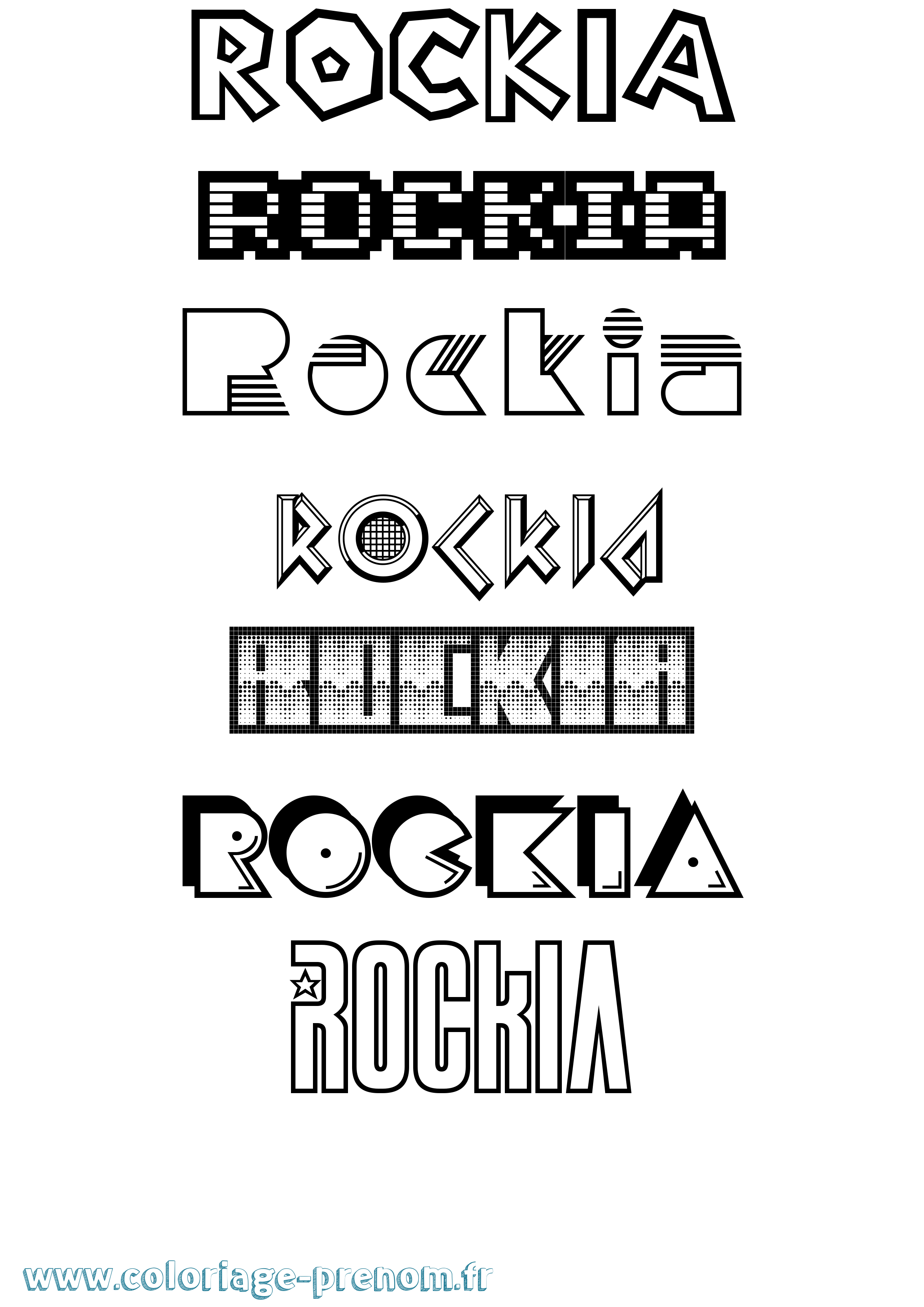 Coloriage Rockia Jeux Vidéos Coloriage prénom Rockia Jeux Vidéos