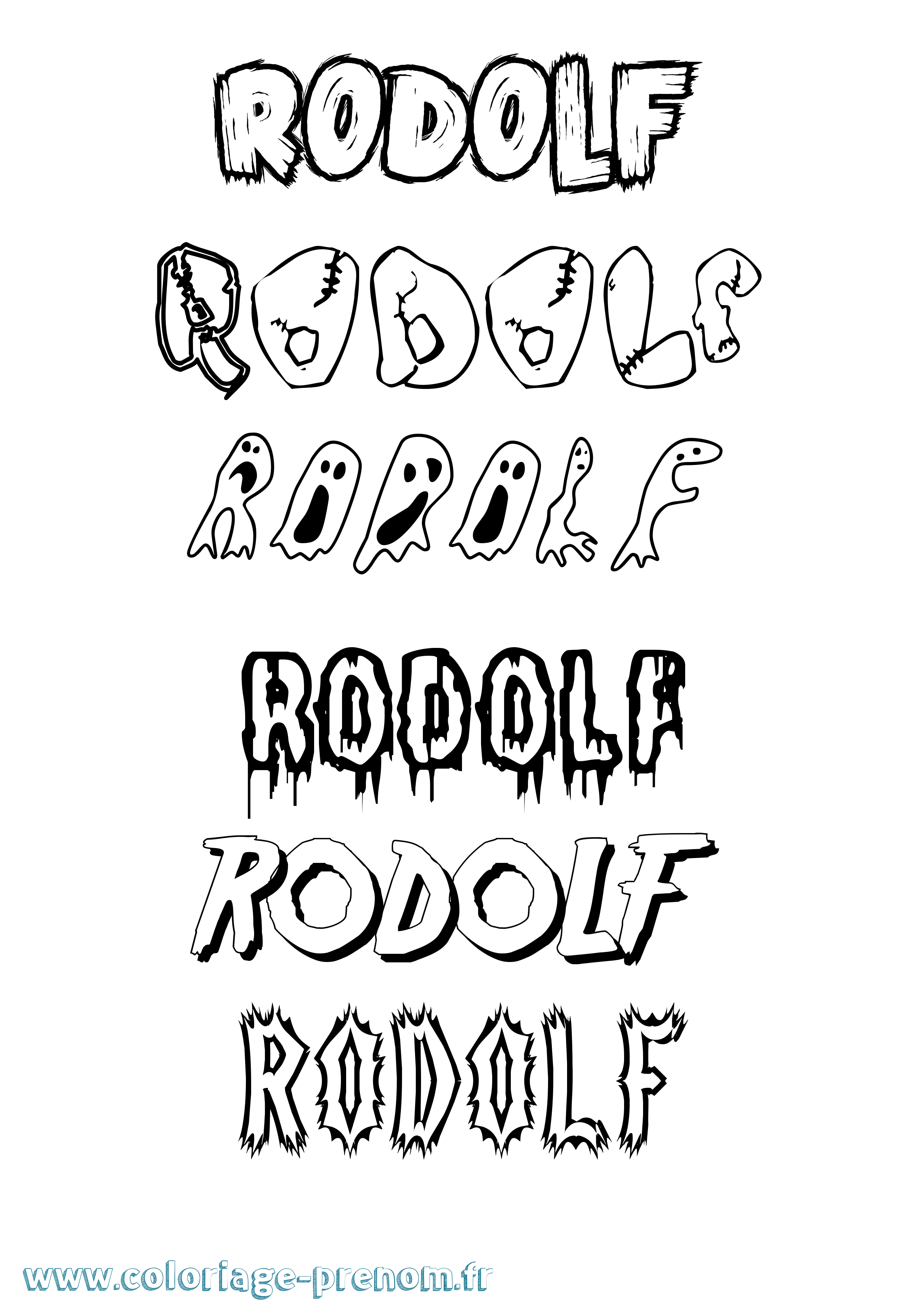 Coloriage Rodolf Frisson Coloriage prénom Rodolf Frisson