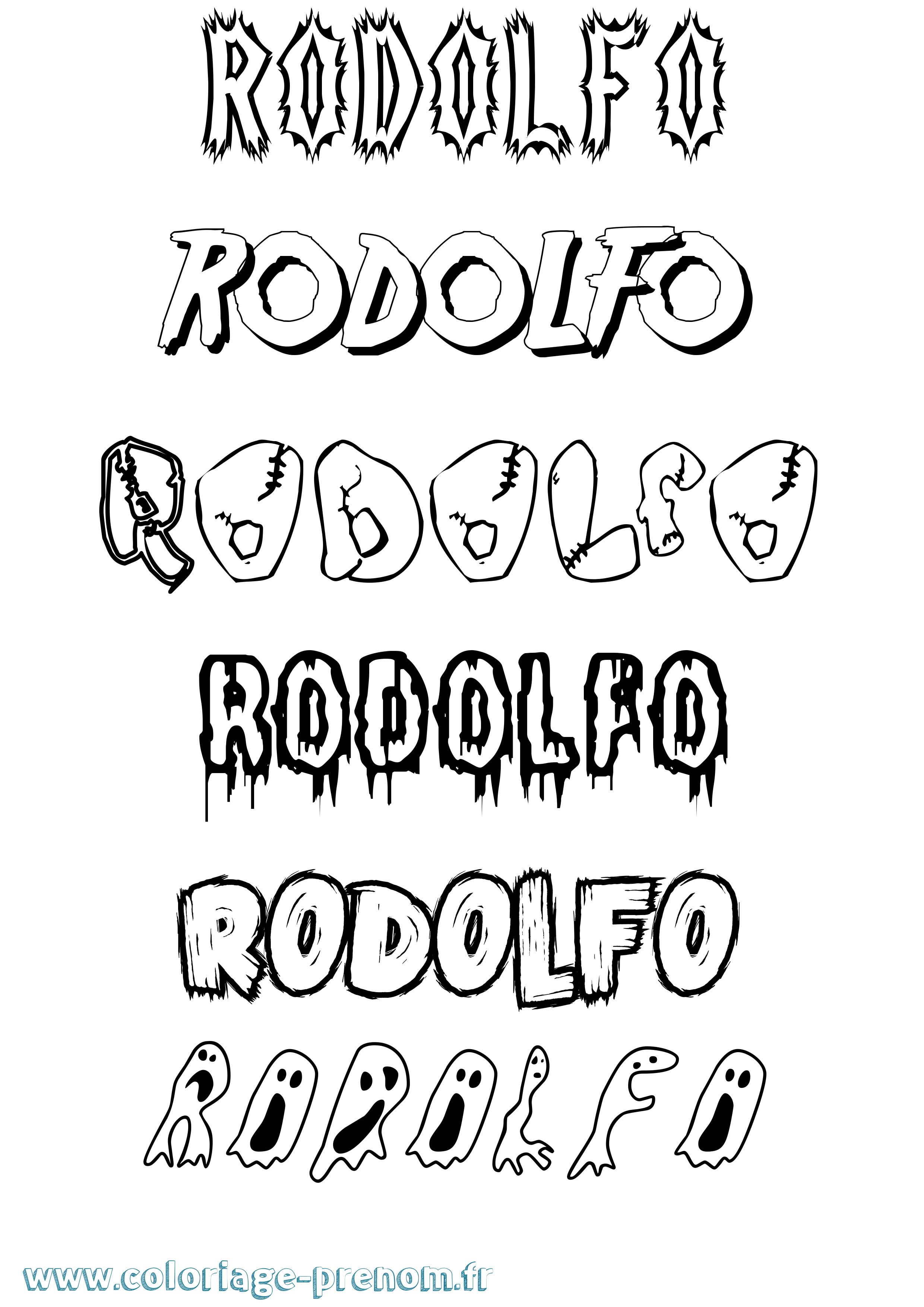 Coloriage Rodolfo Frisson Coloriage prénom Rodolfo Frisson