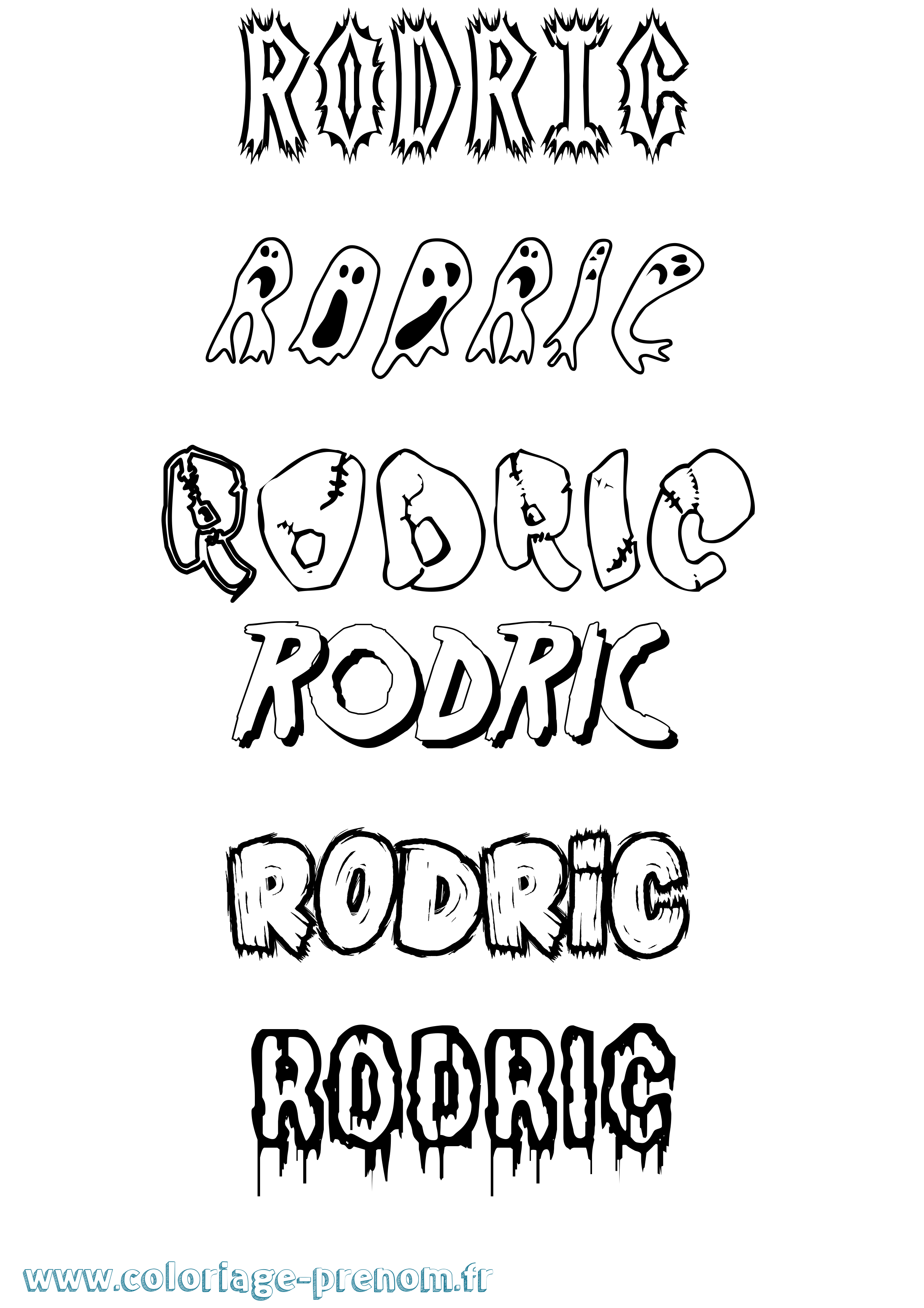 Coloriage Rodric Frisson Coloriage prénom Rodric Frisson