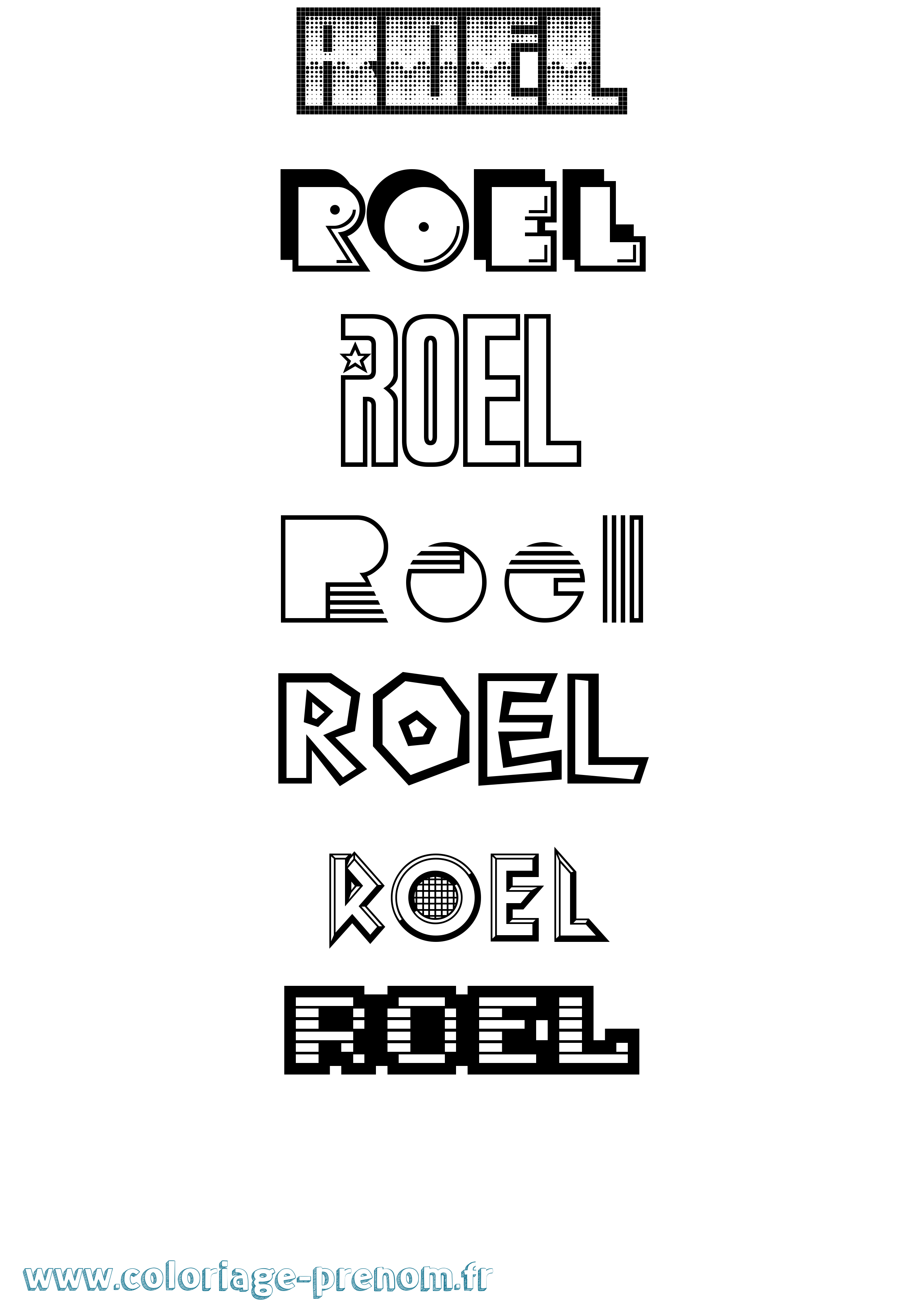 Coloriage Roel Jeux Vidéos Coloriage prénom Roel Jeux Vidéos