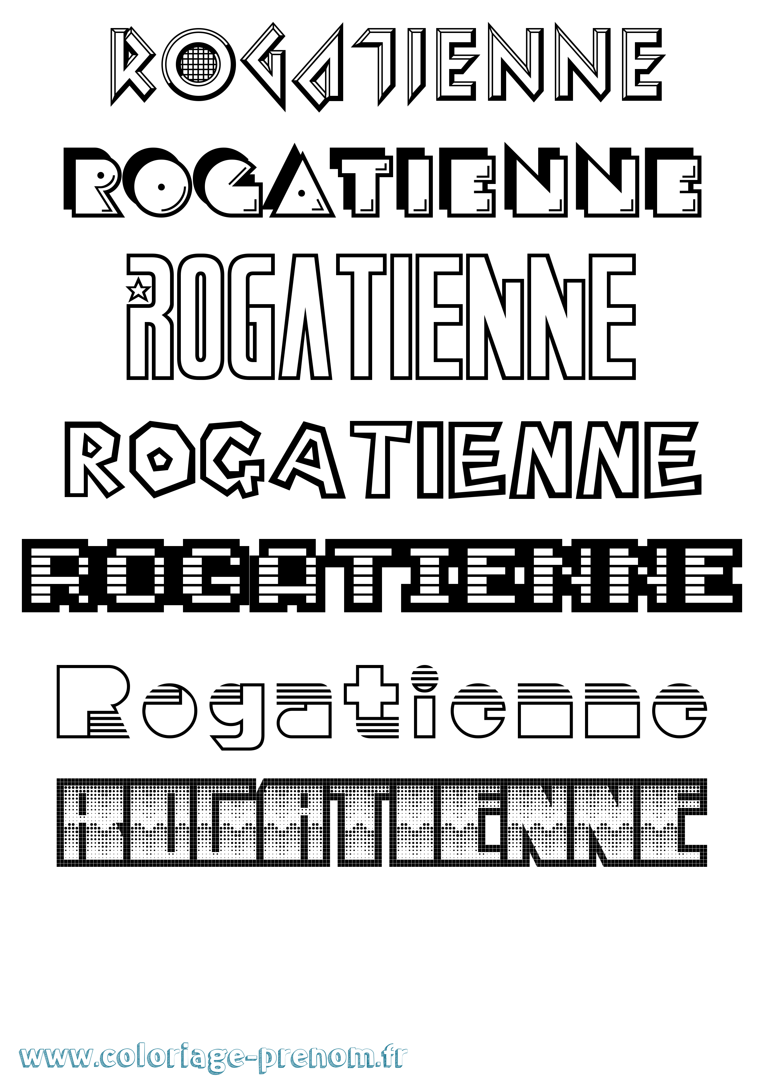 Coloriage Rogatienne Jeux Vidéos Coloriage prénom Rogatienne Jeux Vidéos
