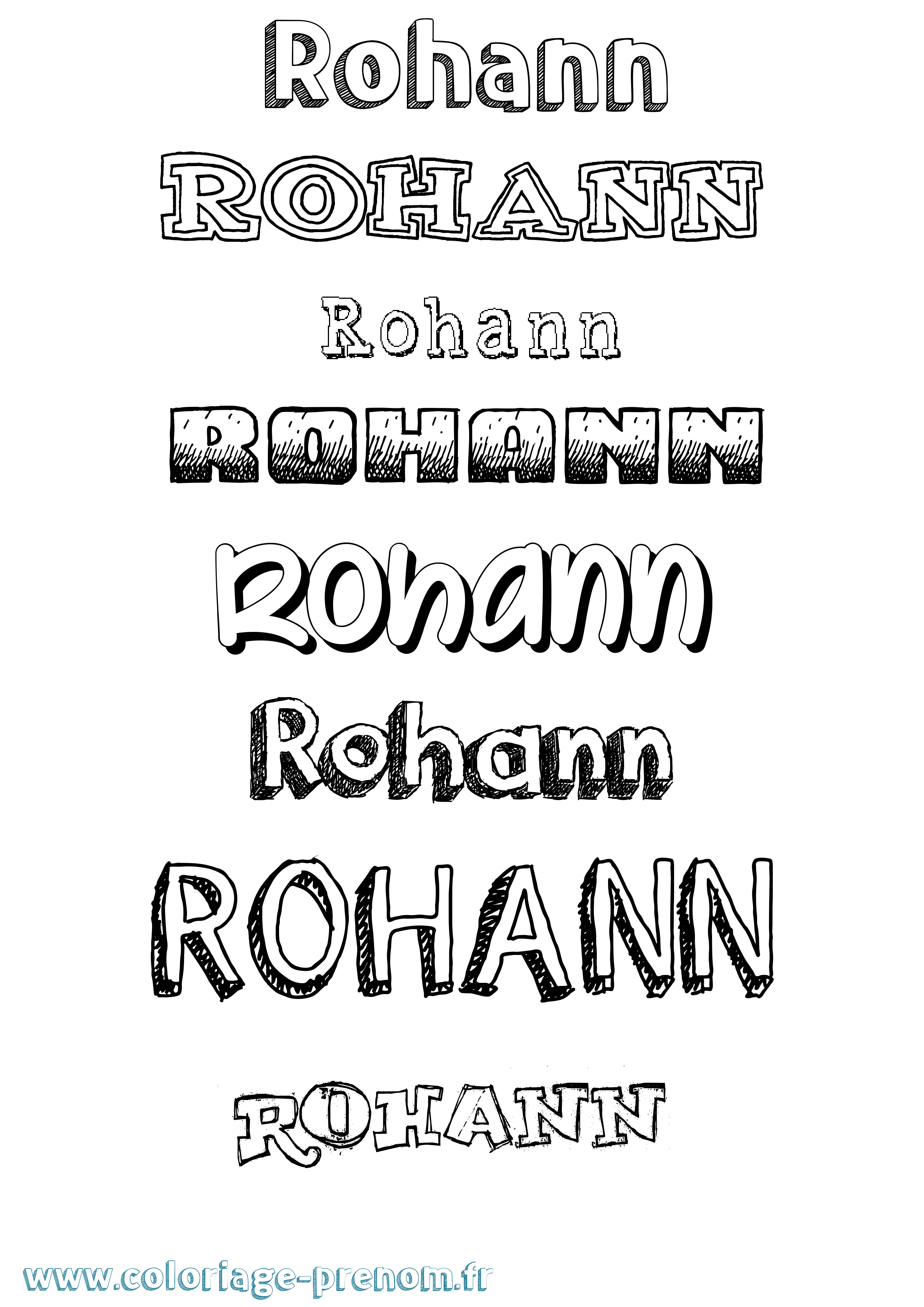 Coloriage Rohann Dessiné Coloriage prénom Rohann Dessiné
