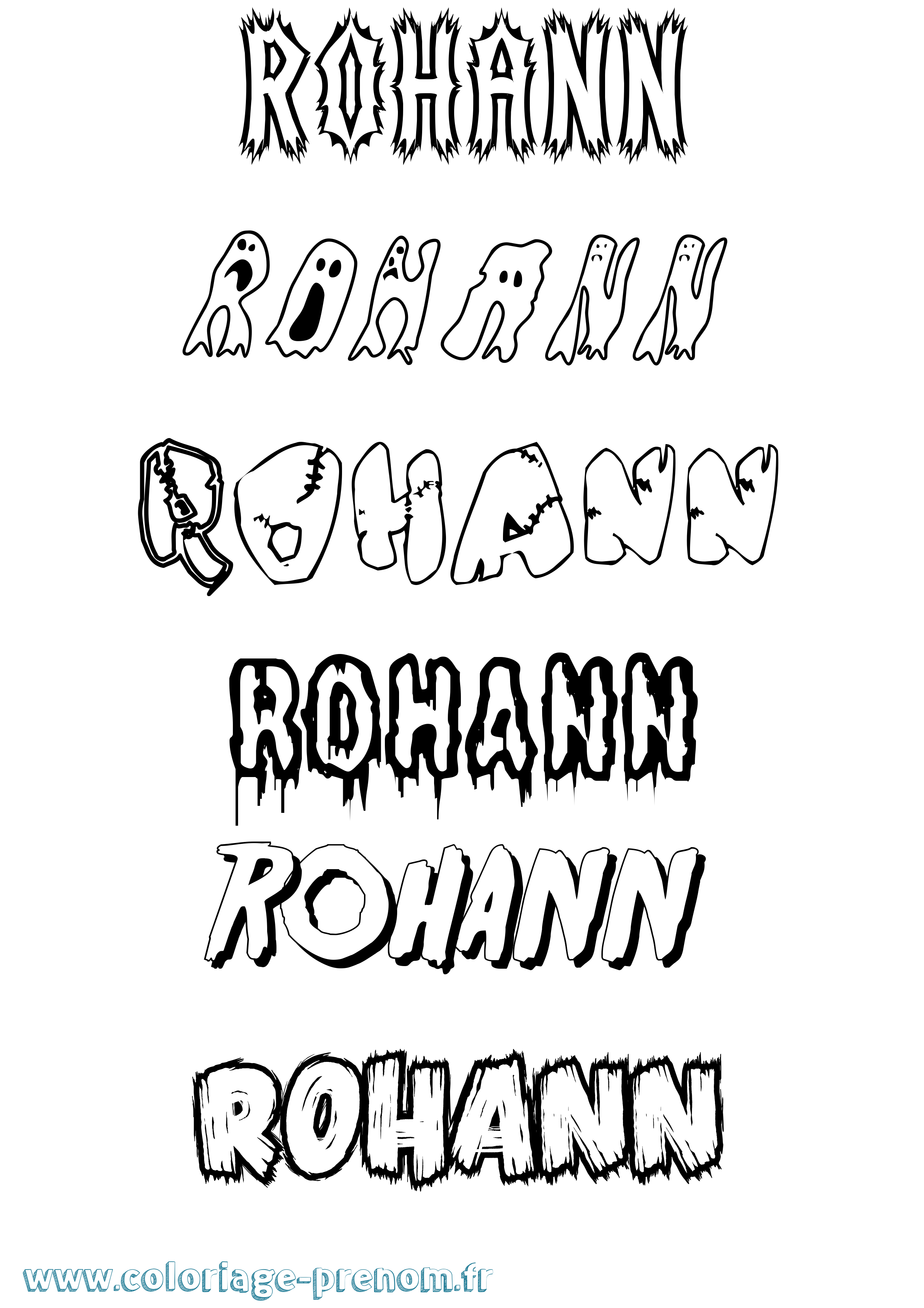 Coloriage Rohann Frisson Coloriage prénom Rohann Frisson