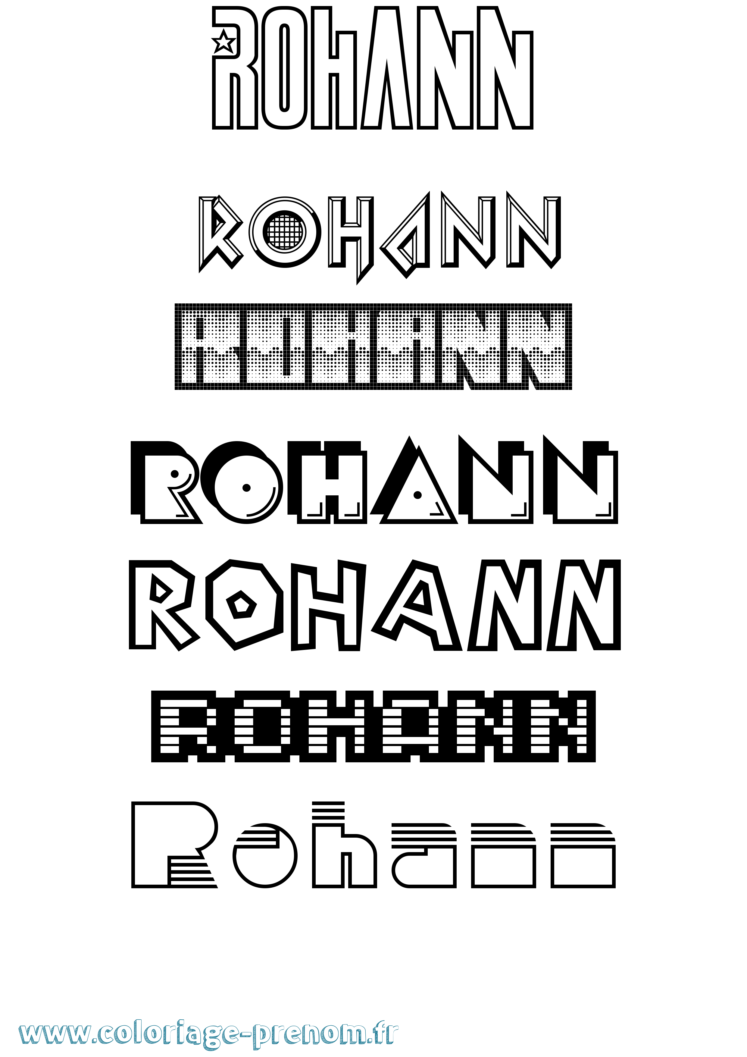 Coloriage Rohann Jeux Vidéos Coloriage prénom Rohann Jeux Vidéos