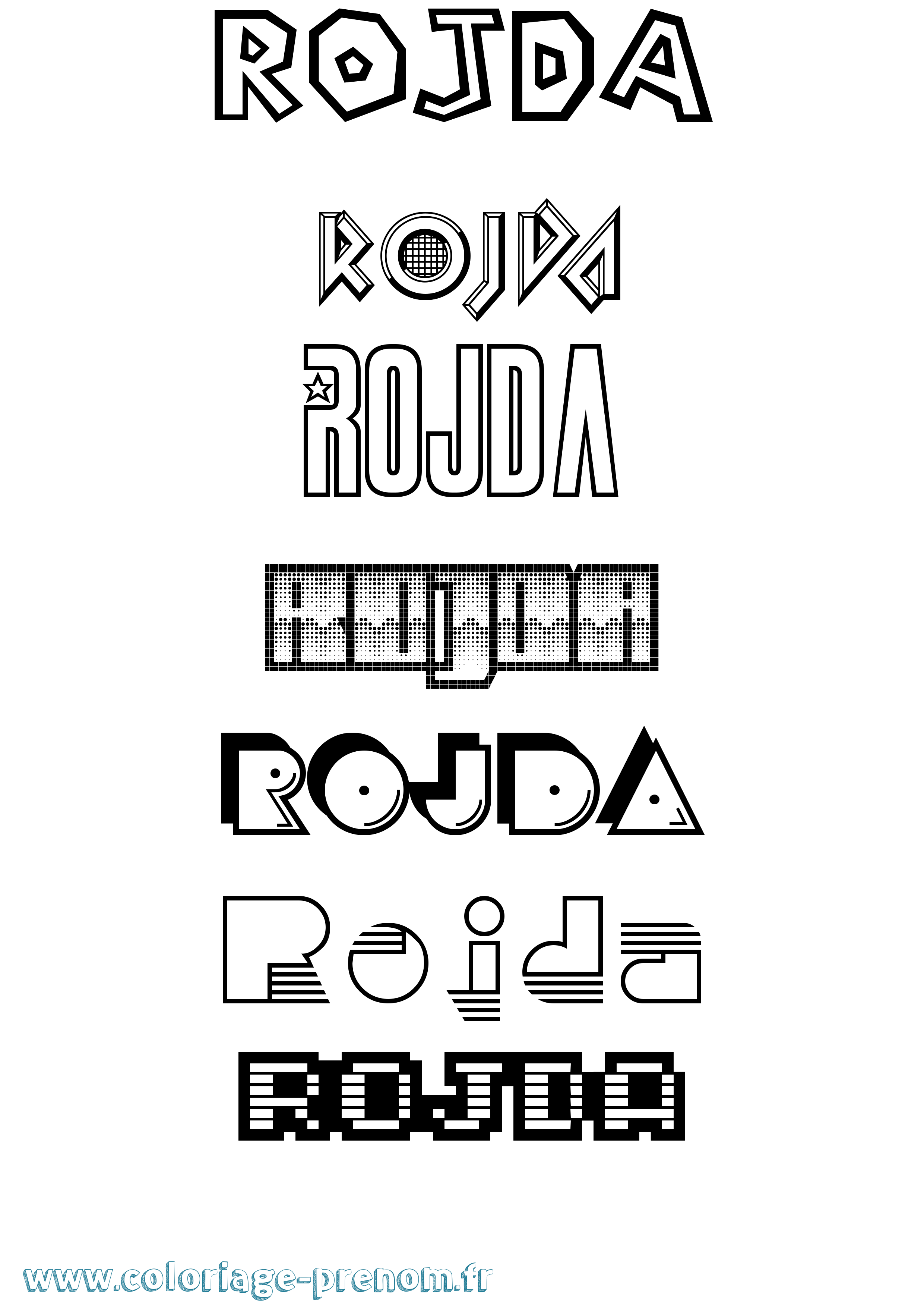Coloriage Rojda Jeux Vidéos Coloriage prénom Rojda Jeux Vidéos
