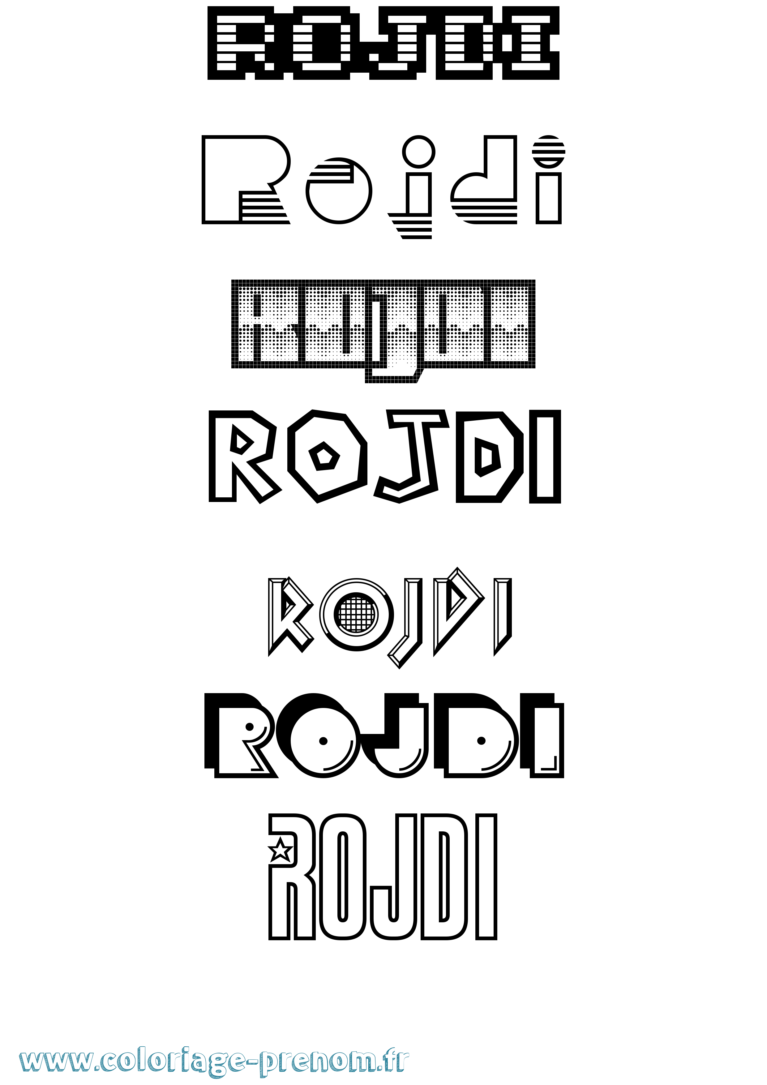 Coloriage Rojdi Jeux Vidéos Coloriage prénom Rojdi Jeux Vidéos