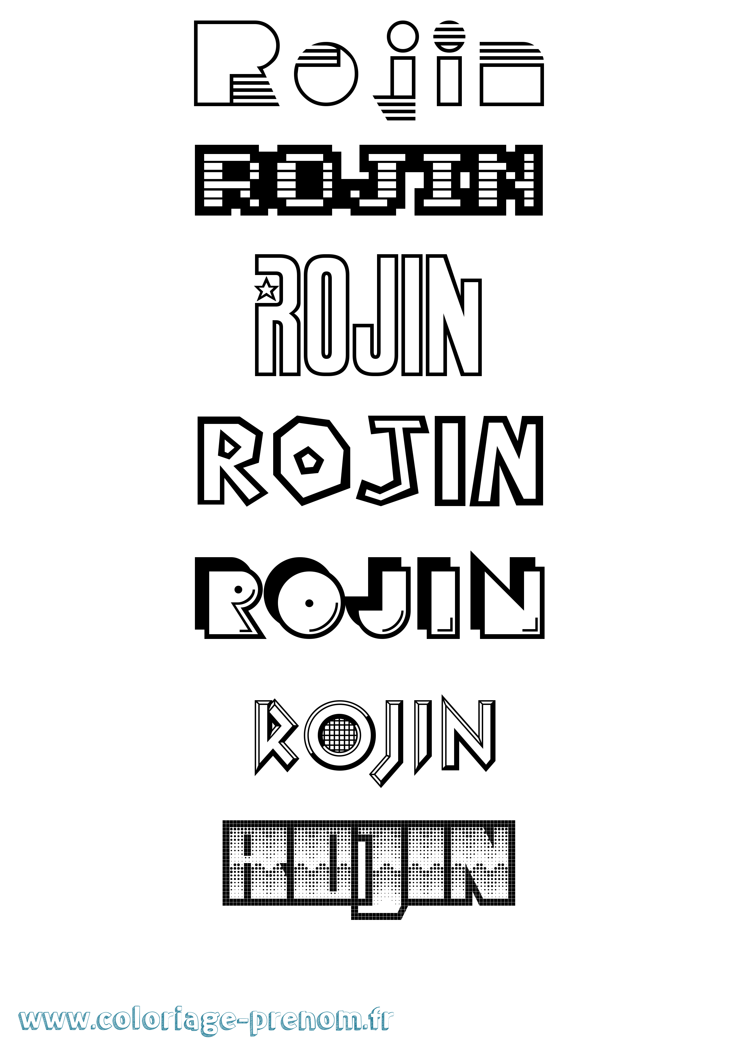 Coloriage Rojin Jeux Vidéos Coloriage prénom Rojin Jeux Vidéos