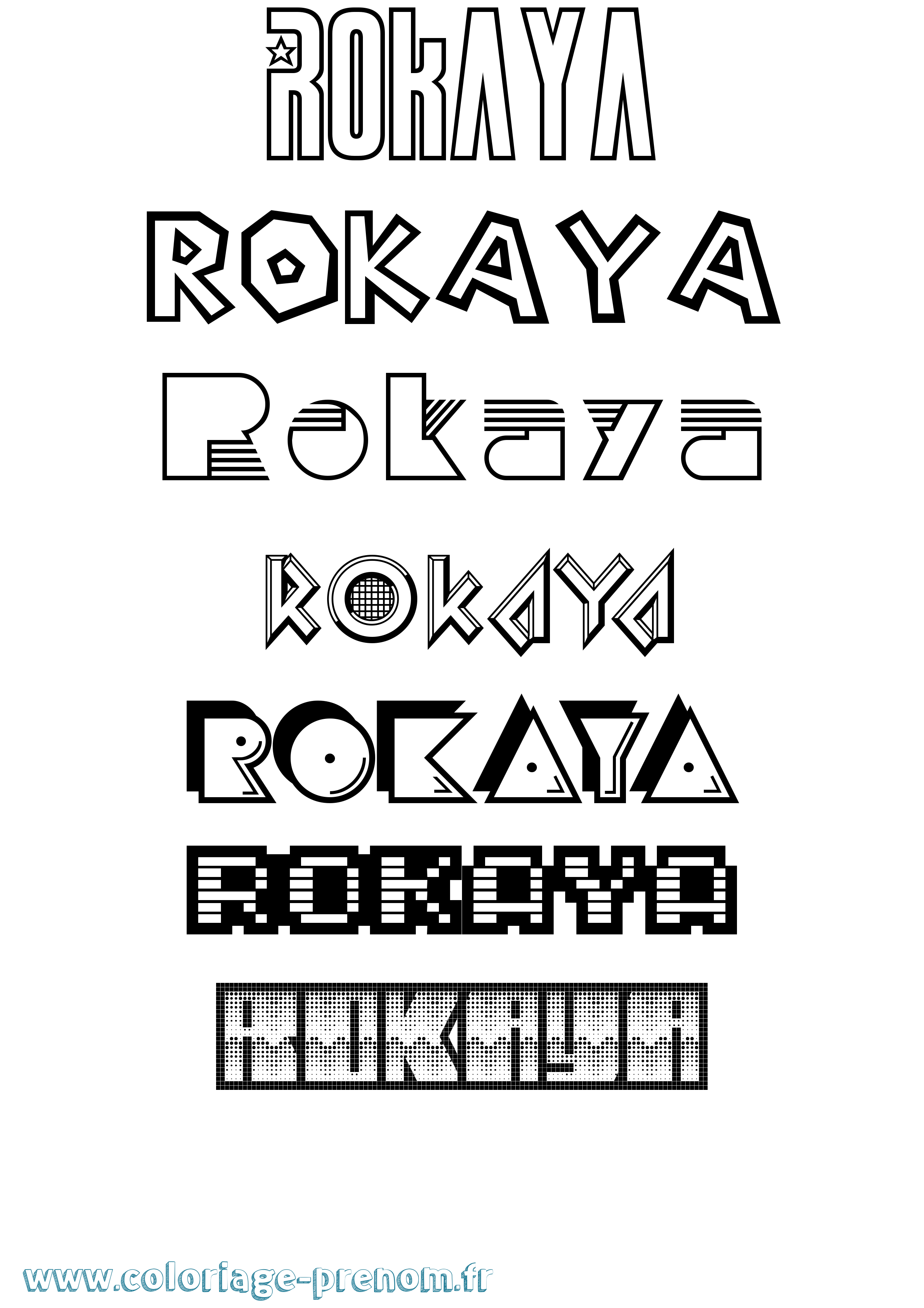 Coloriage Rokaya Jeux Vidéos Coloriage prénom Rokaya Jeux Vidéos