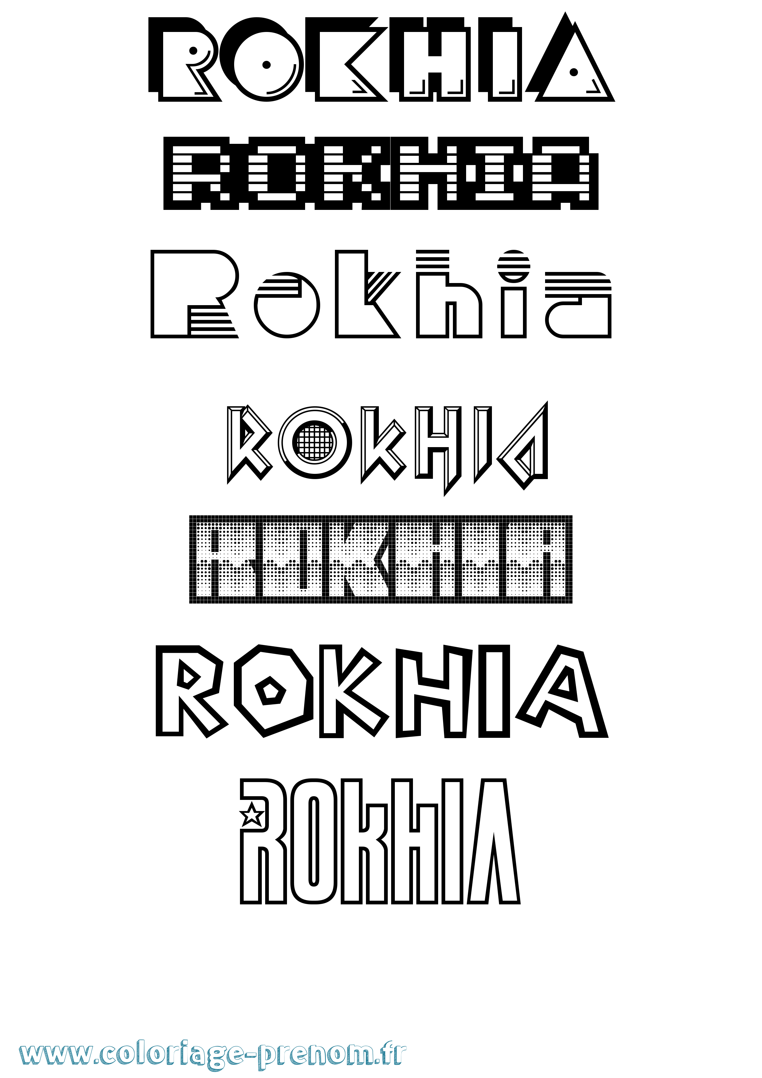 Coloriage Rokhia Jeux Vidéos Coloriage prénom Rokhia Jeux Vidéos