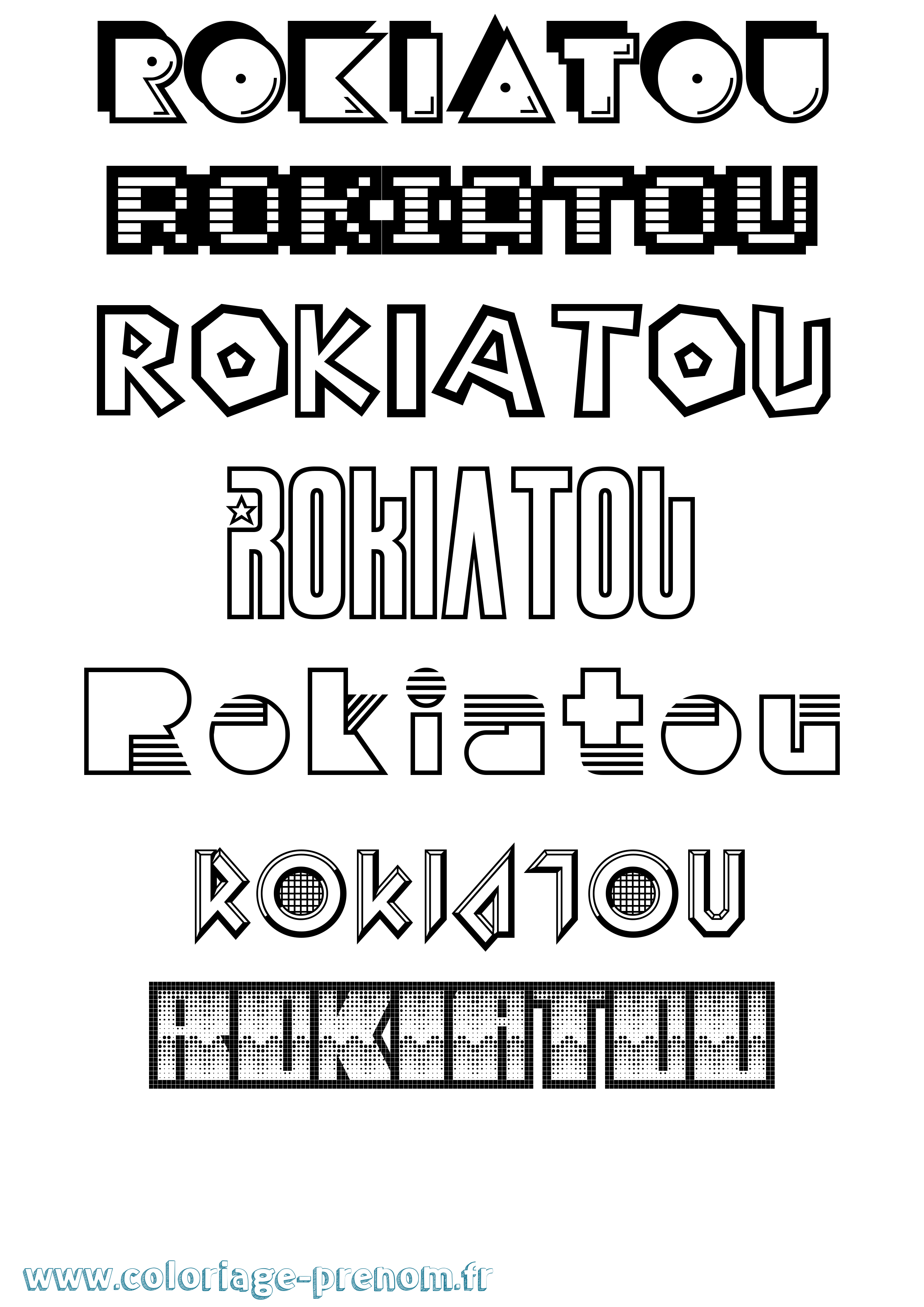 Coloriage Rokiatou Jeux Vidéos Coloriage prénom Rokiatou Jeux Vidéos