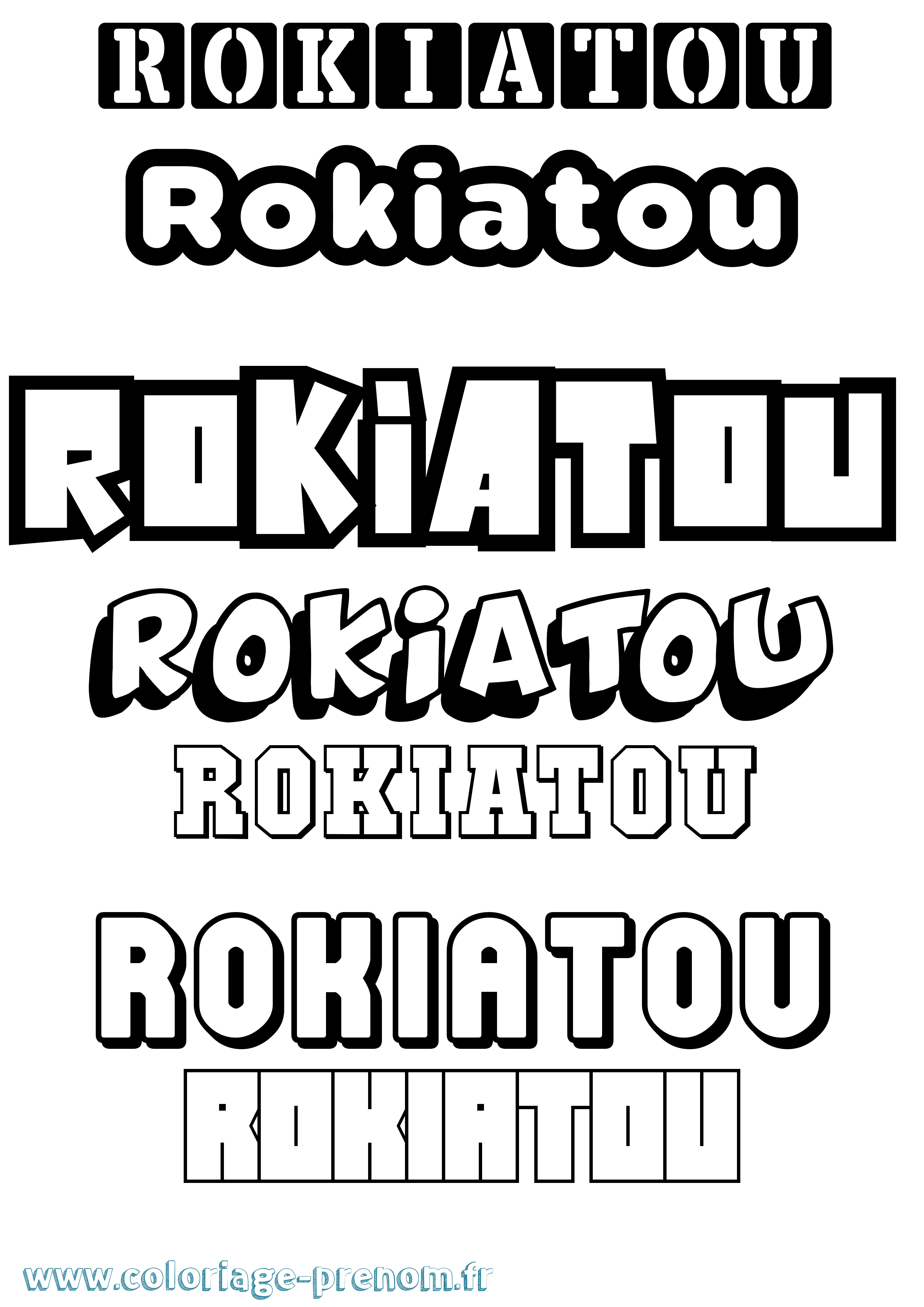 Coloriage Rokiatou Simple Coloriage prénom Rokiatou Simple