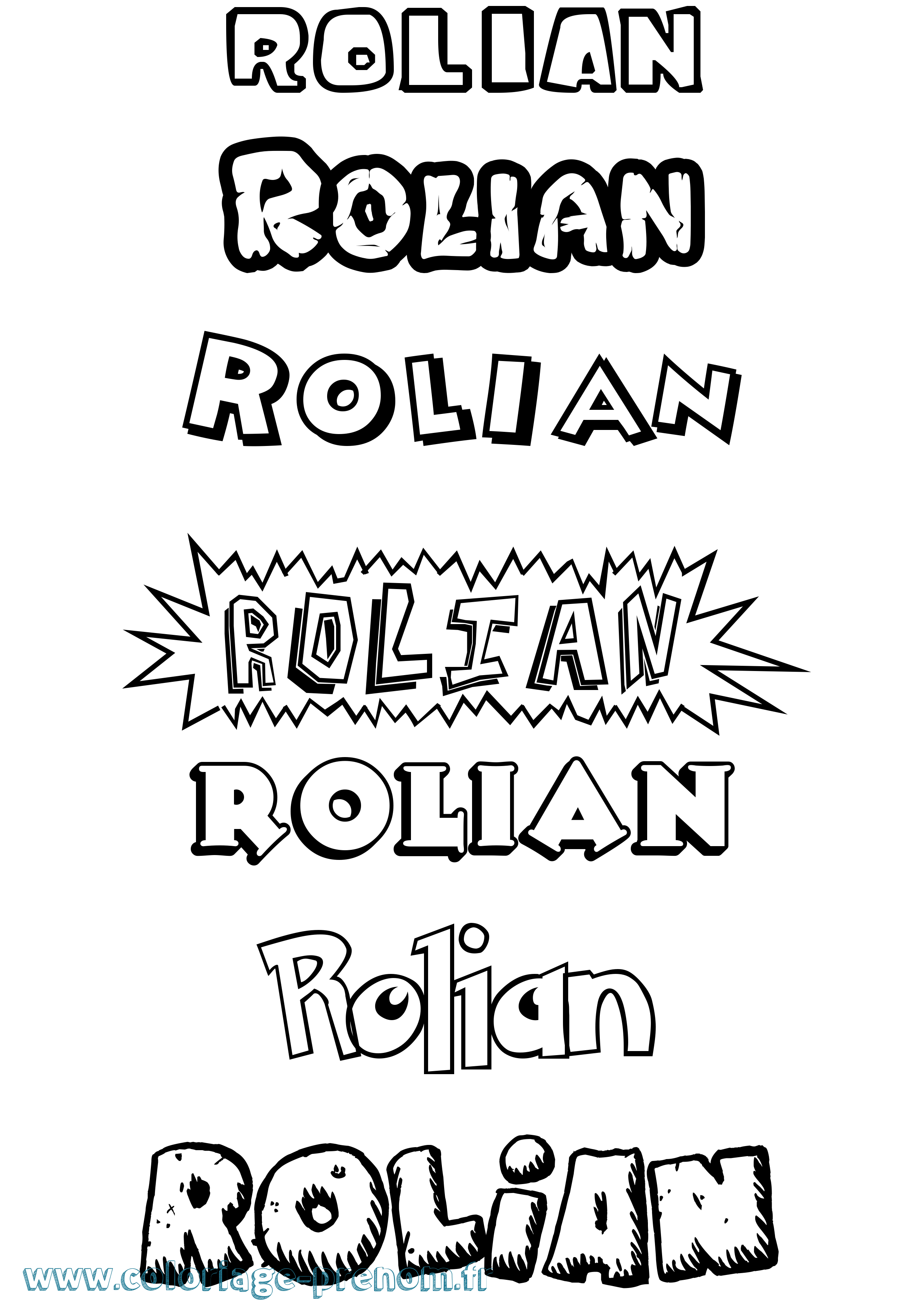 Coloriage Rolian Dessin Animé Coloriage prénom Rolian Dessin Animé